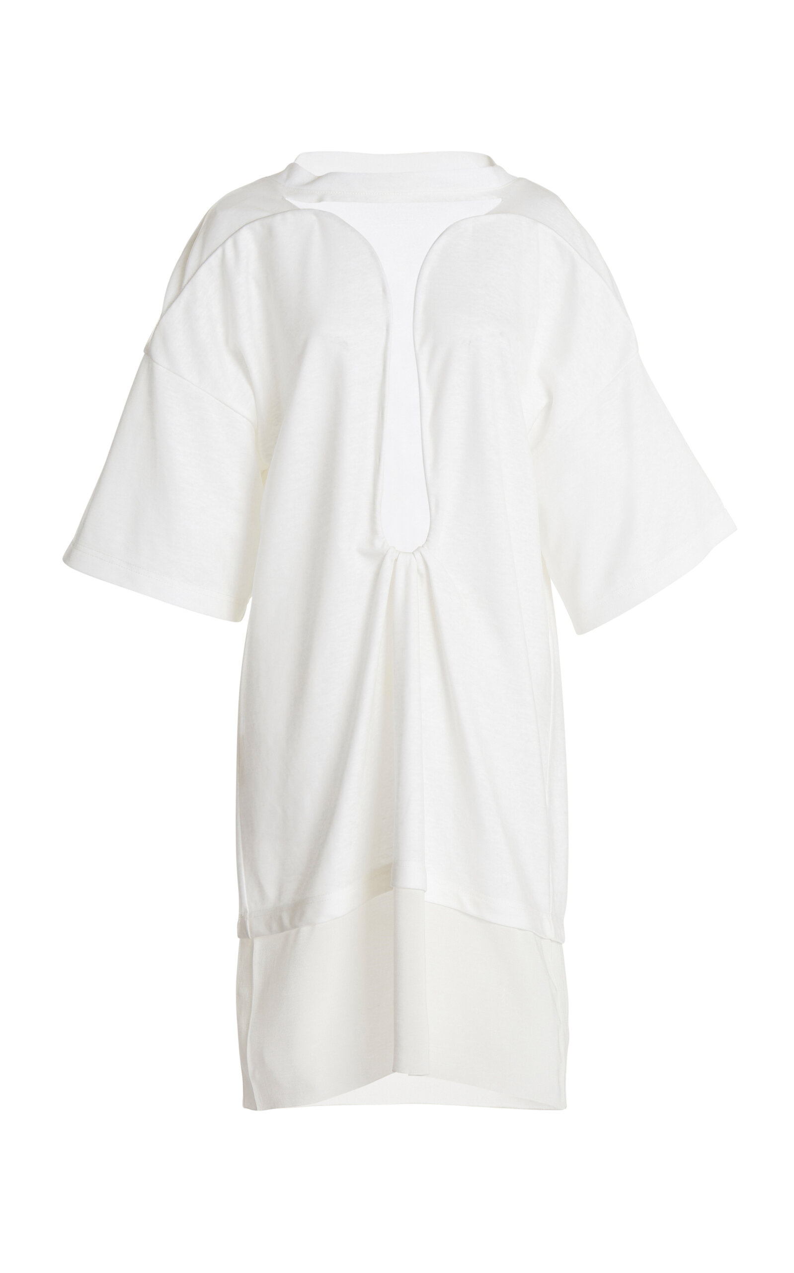 Victoria Beckham Cutout Linen-blend Mini Dress In White