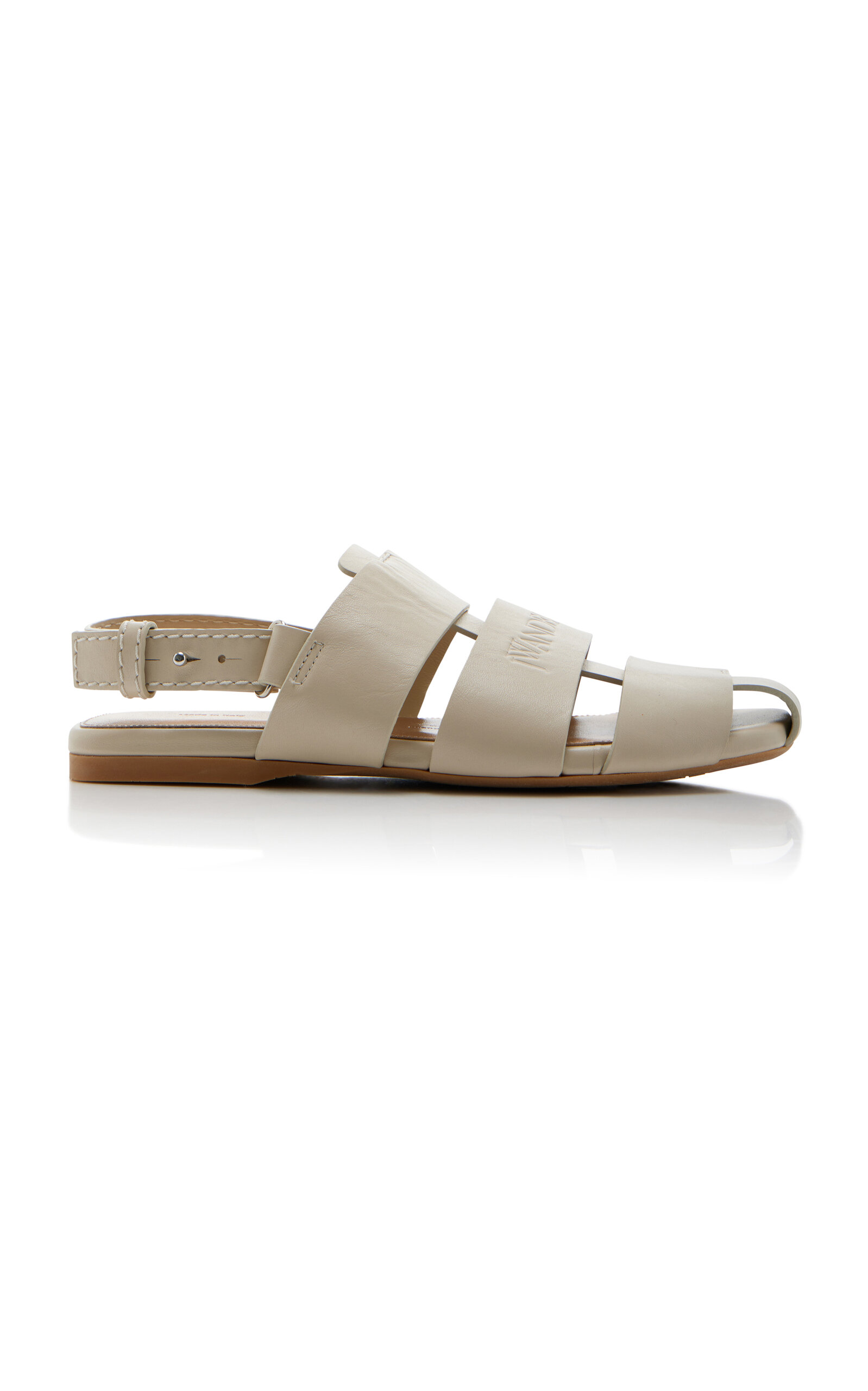 Shop Jw Anderson Leather Fisherman Sandals In Neutral