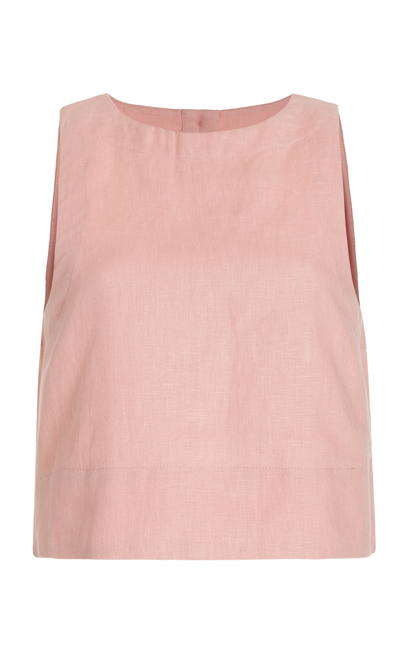Shop Posse Exclusive Poppy Linen Top In Pink