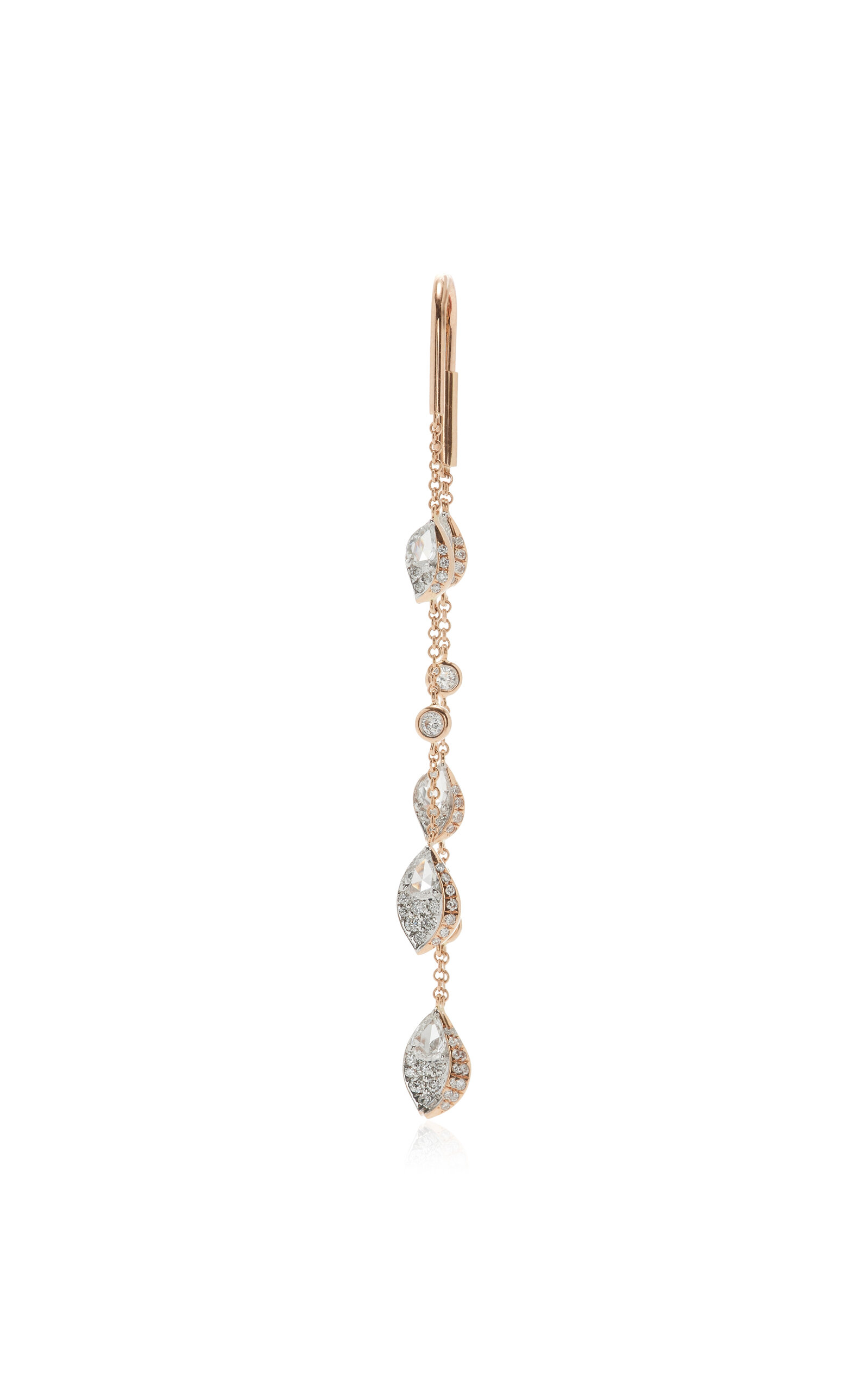 Frangipani 18K Rose Gold Diamond Earring