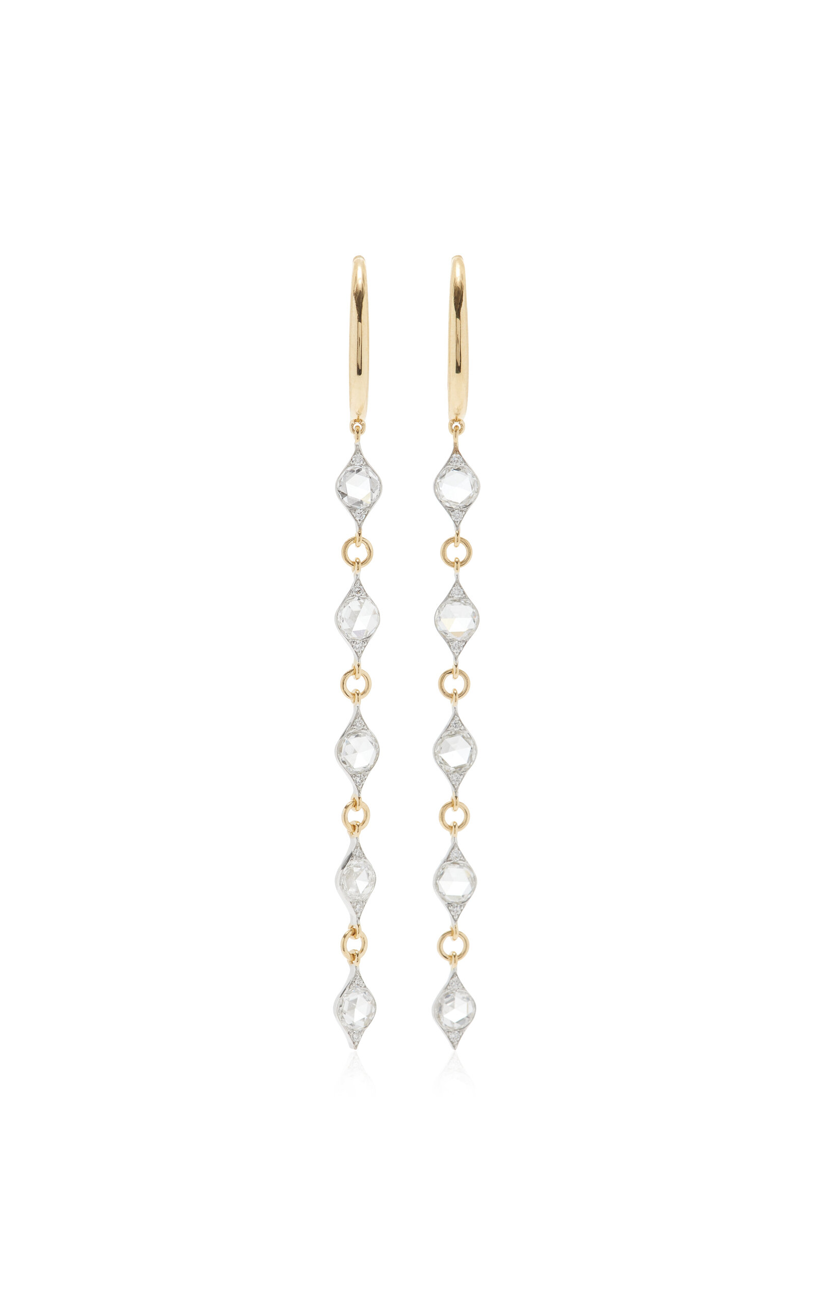 Haveli 18K White and Yellow Gold Diamond Earrings