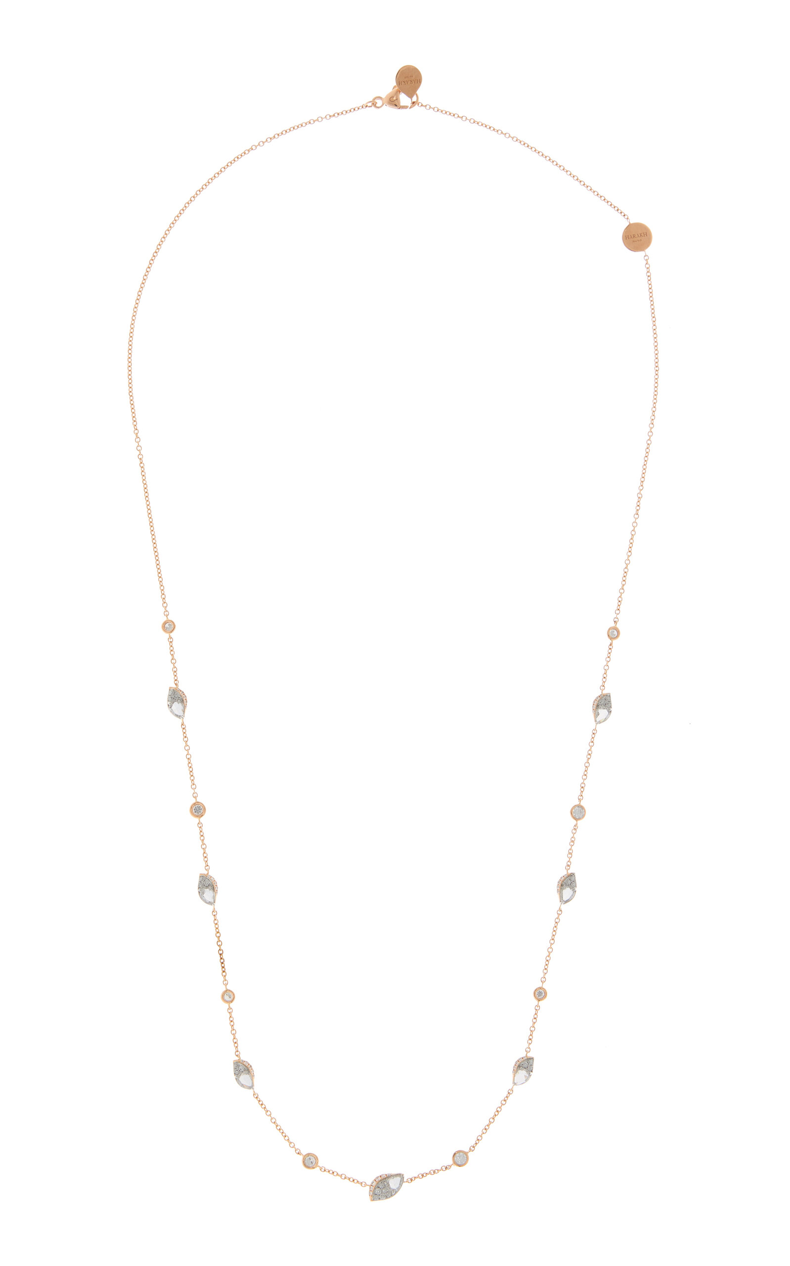 Frangipani 18K Rose Gold Diamond Necklace