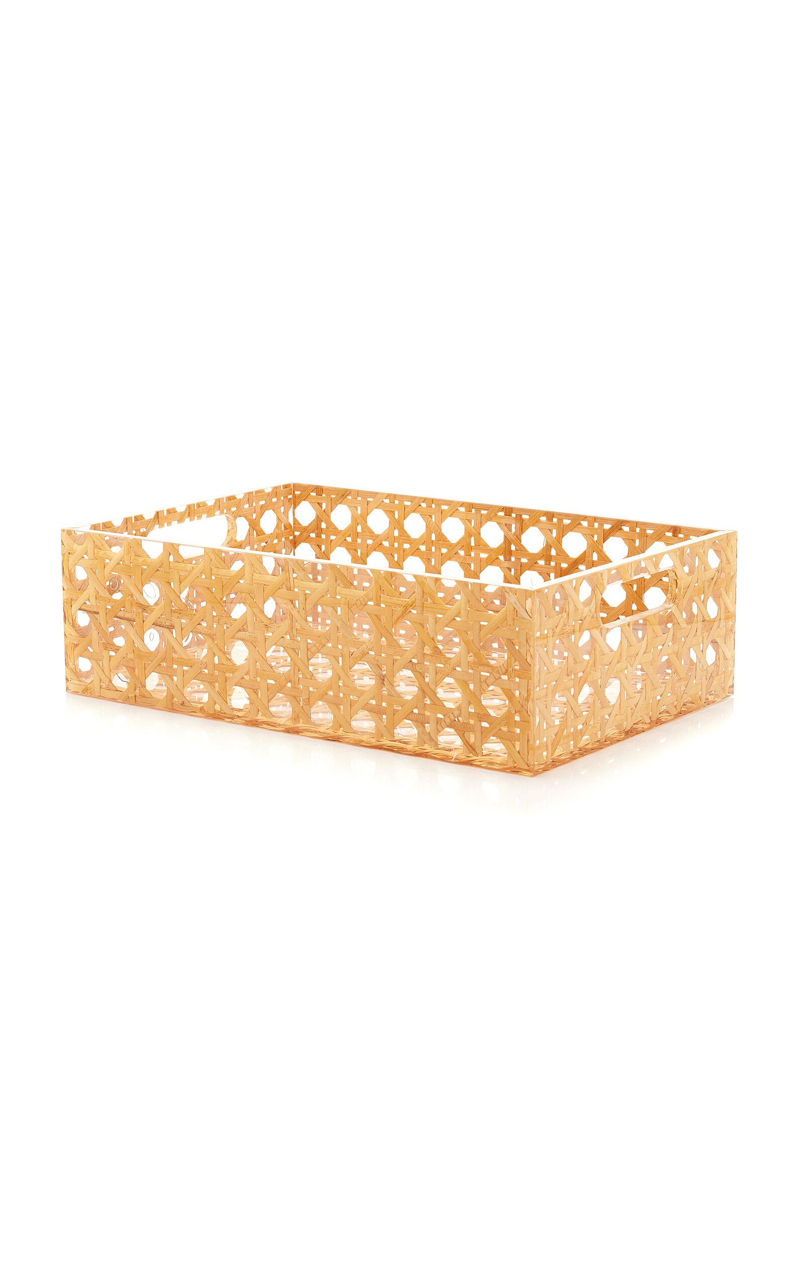 Moda Domus Small Rattan Pocket Tray In Neutral