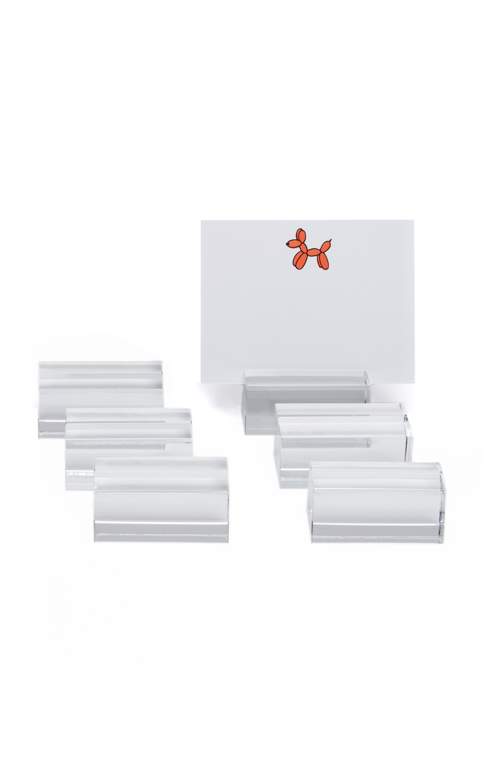 Dear Annabelle Clara Set-of-Six Crystal Placecard Holders - Clear