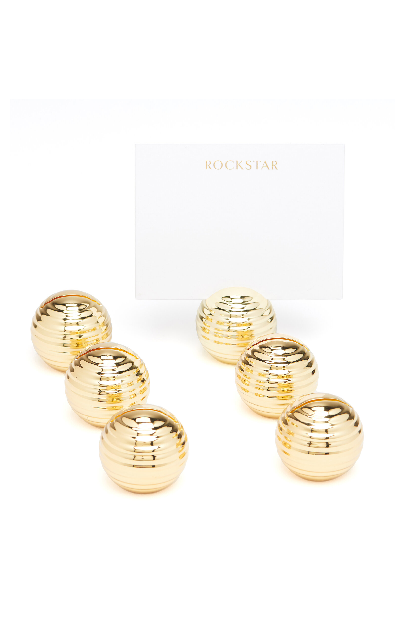 Dear Annabelle Goldie Set-of-Six Gold-Tone Placecard Holders - Gold