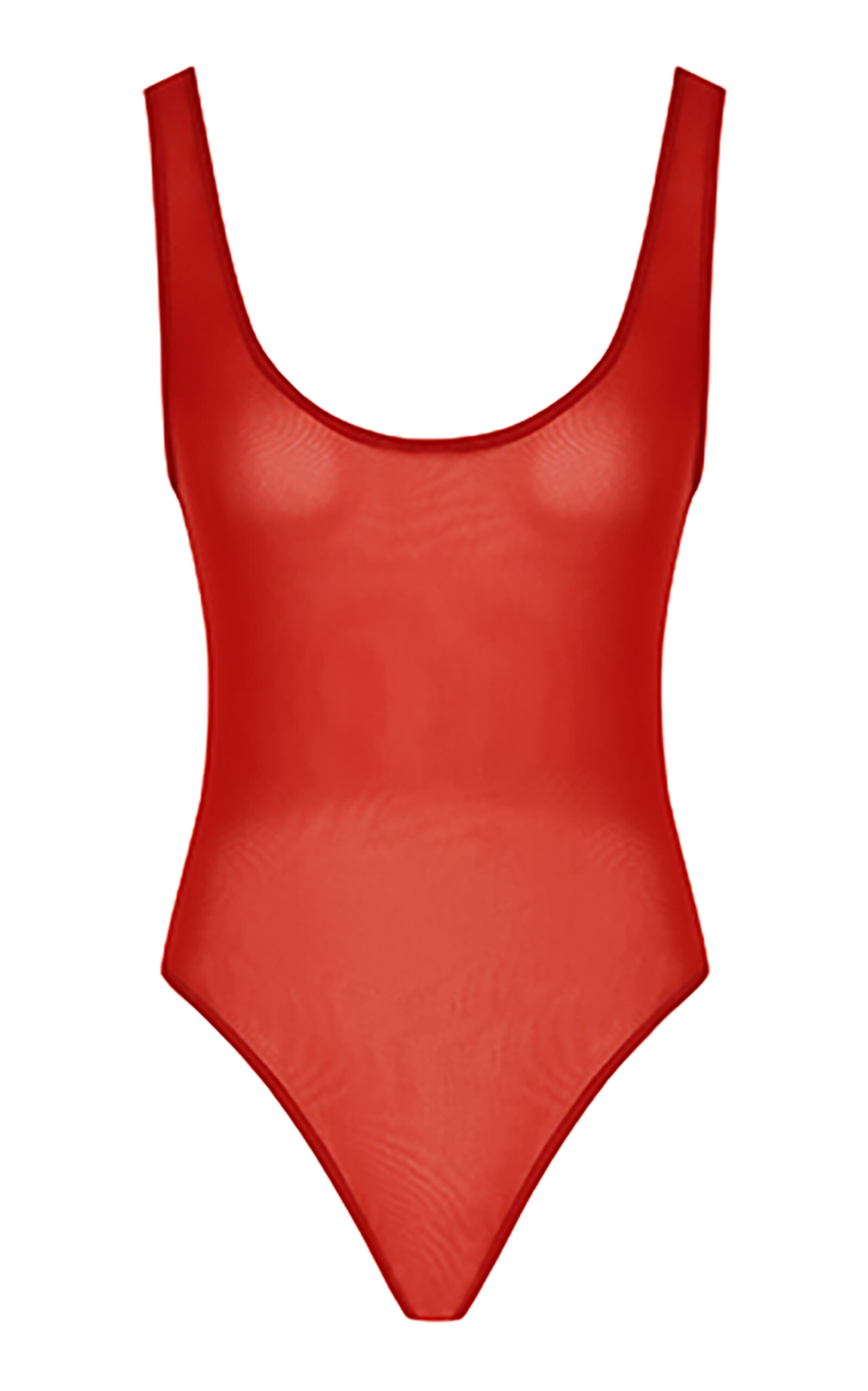 Zimmermann Natura Scooped Bodysuit In Red
