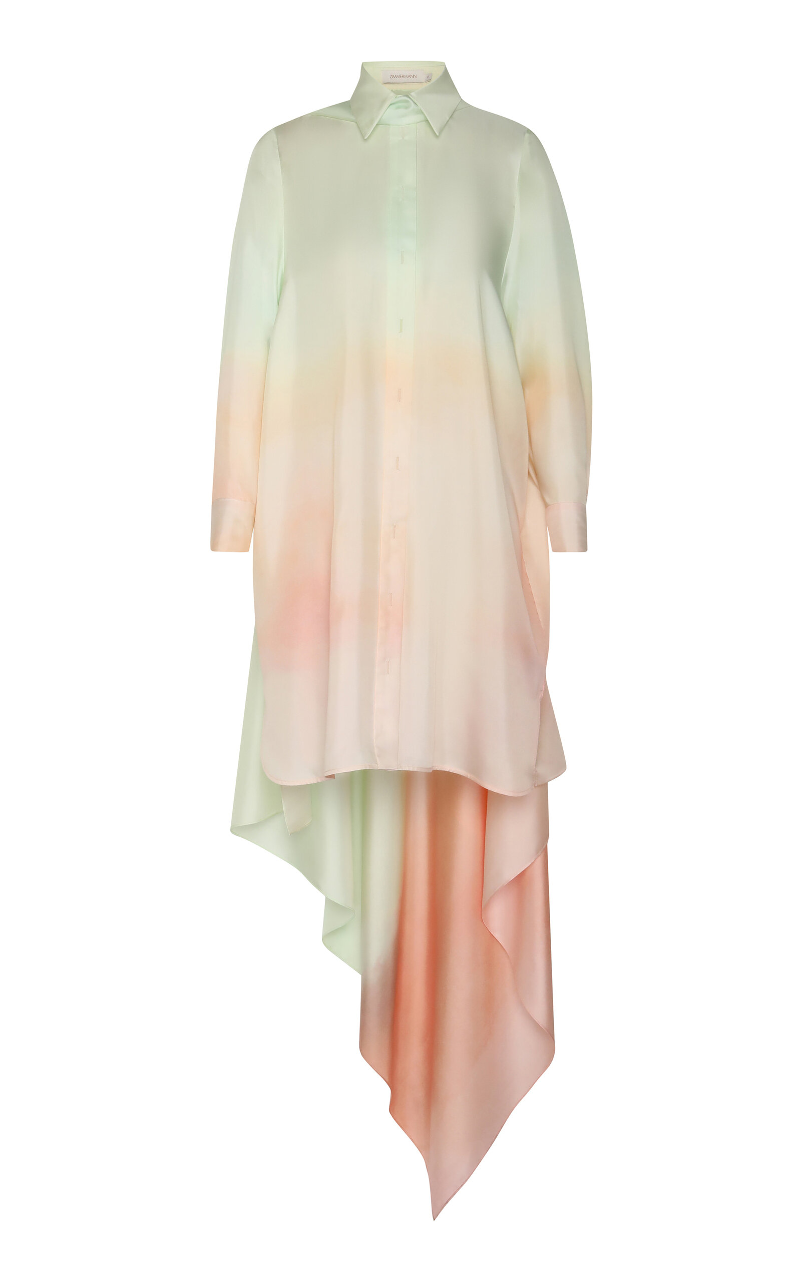 Shop Zimmermann Natura Draped Silk Chiffon Mini Dress In Multi