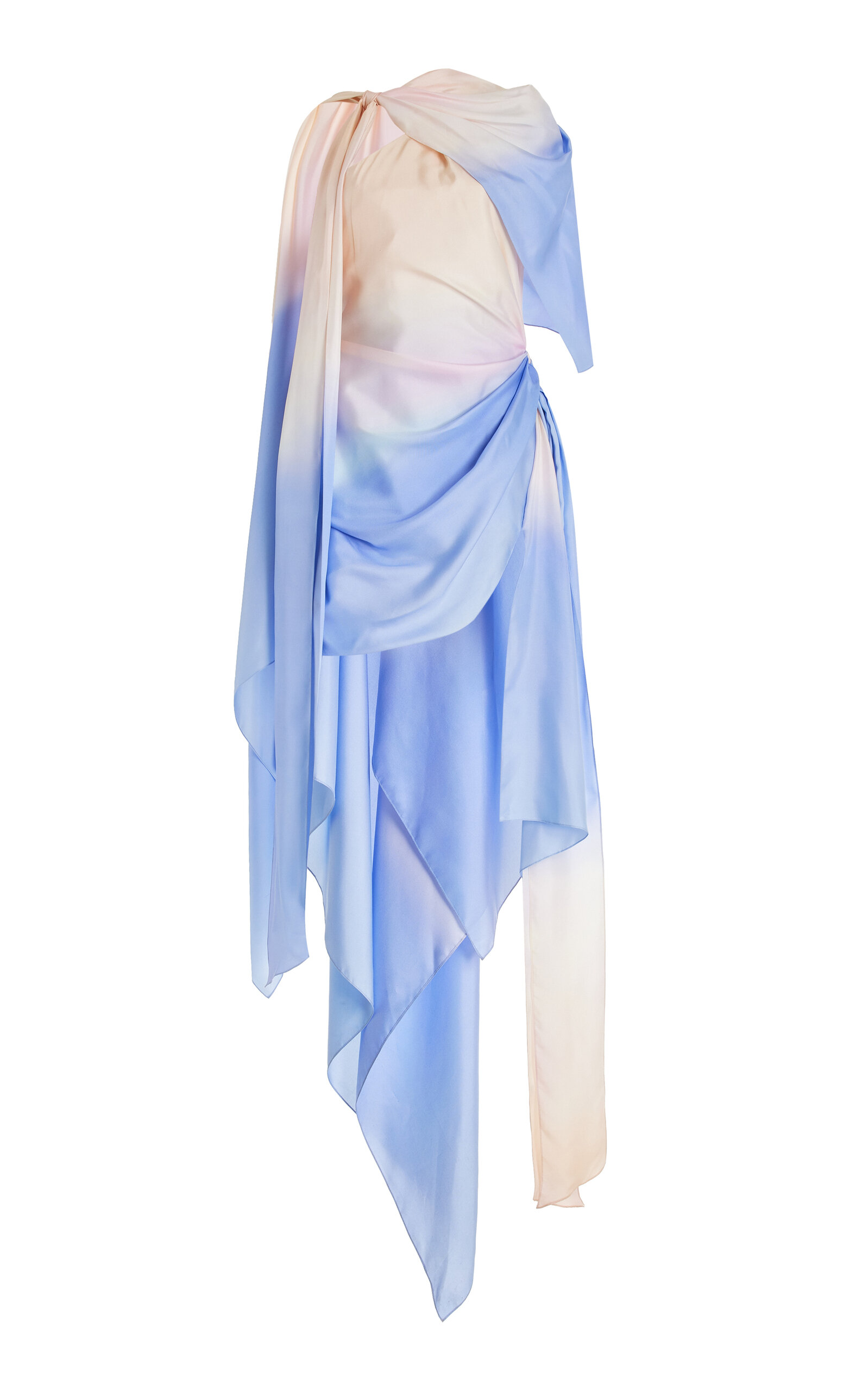 Zimmermann Natura Draped Silk Chiffon Mini Dress In Multi