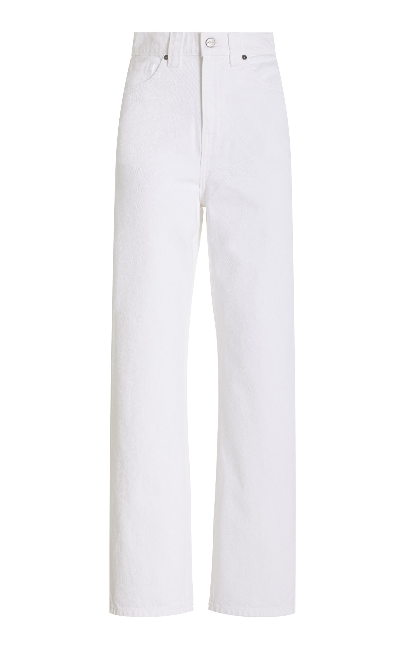 Khaite Shalbi High-rise Straight-leg Ankle Jeans In White