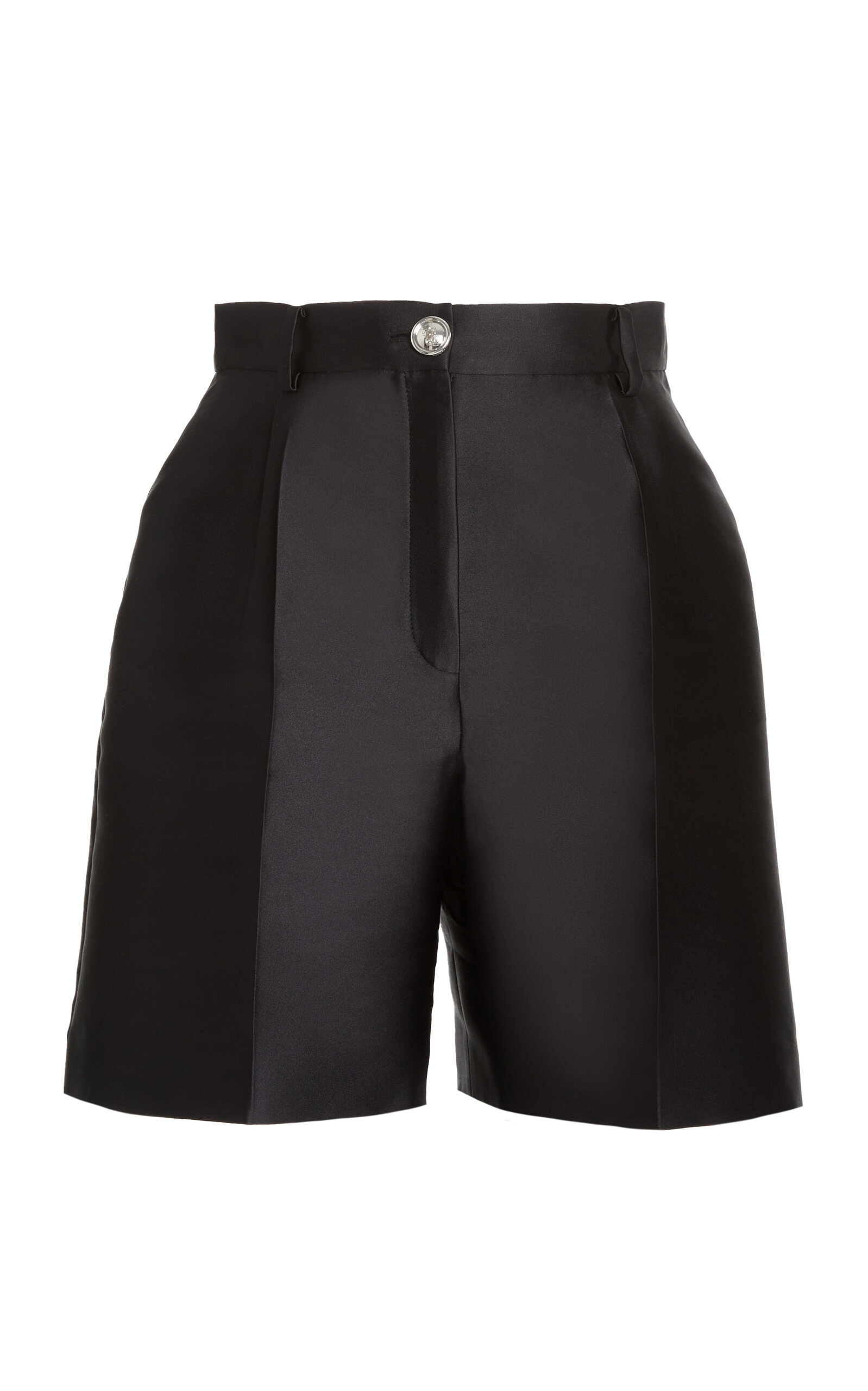 Giambattista Valli Pleat-front Duchesse Shorts In Black