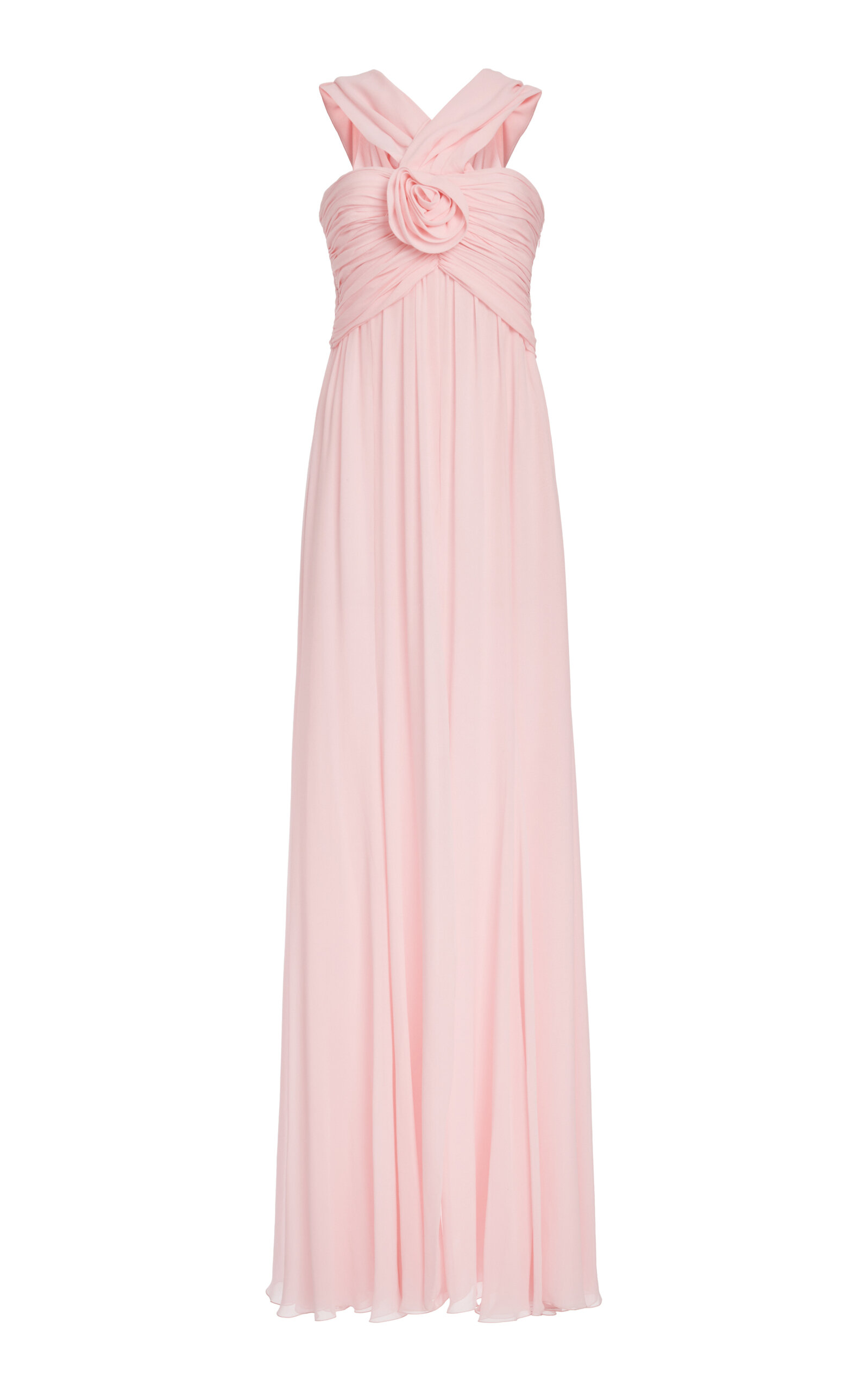 Giambattista Valli Georgette Gown With Hood In Light Pink