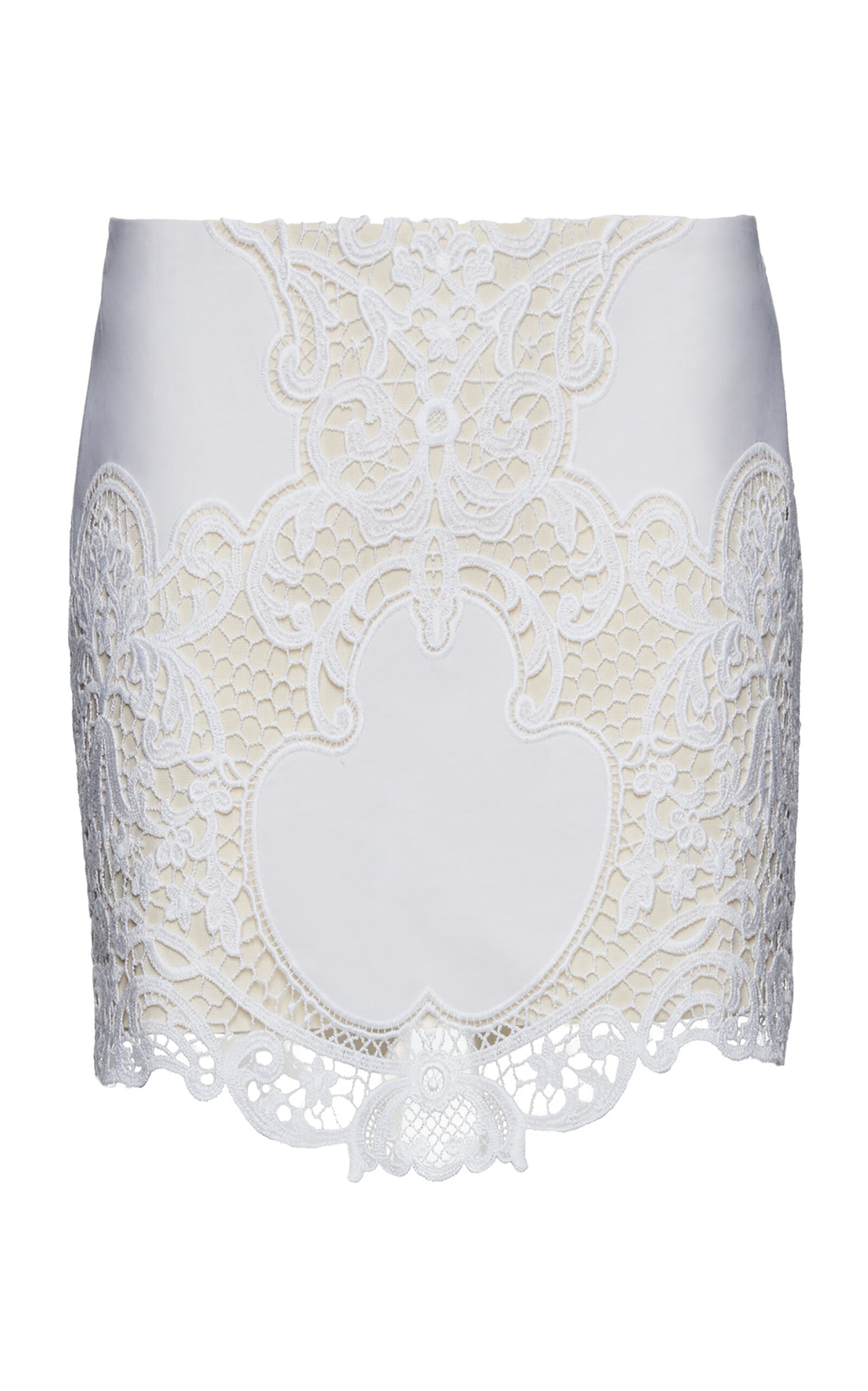 Magda Butrym Embroidered Cotton Mini Skirt In White