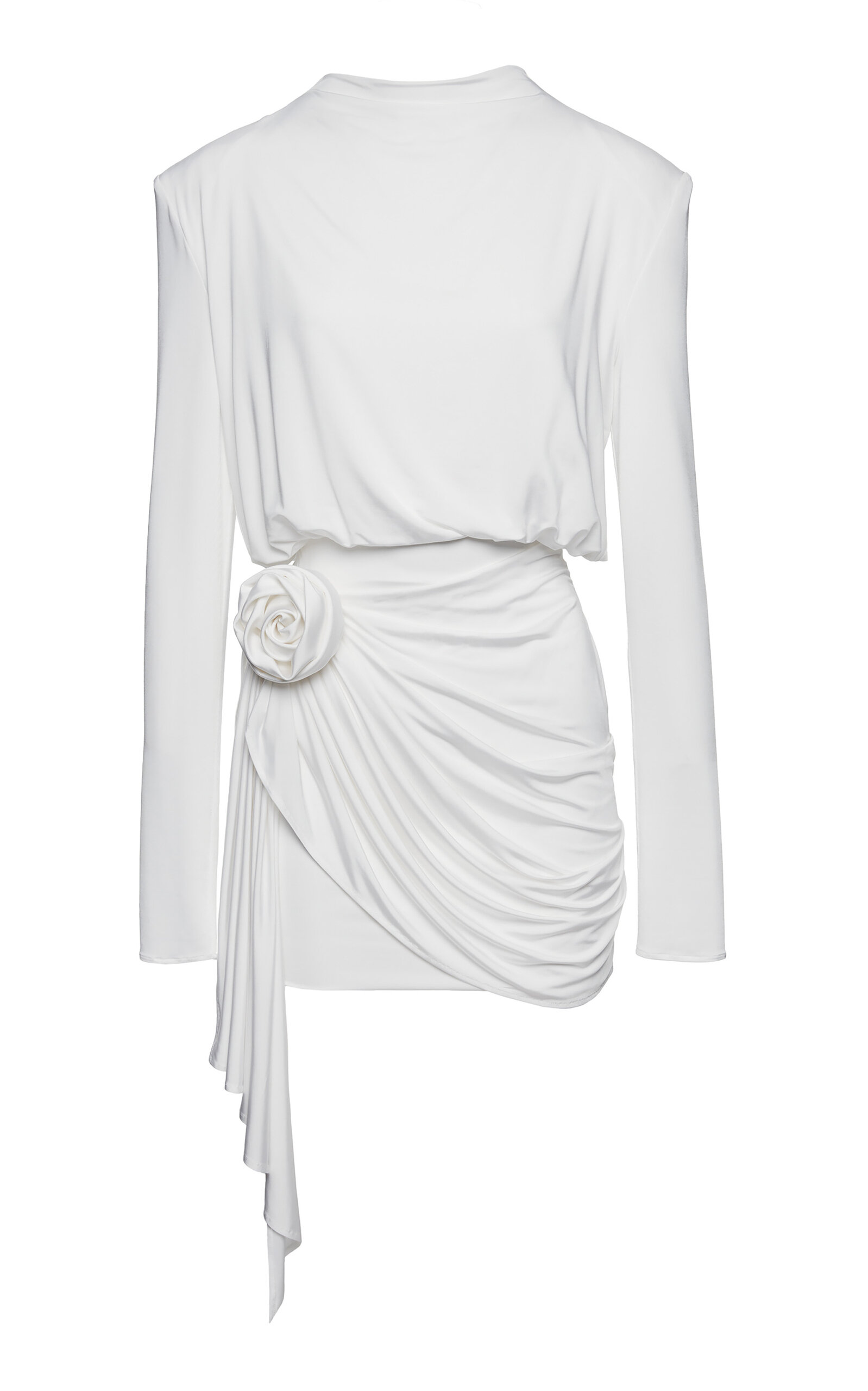 Shop Magda Butrym Draped Mini Dress In White