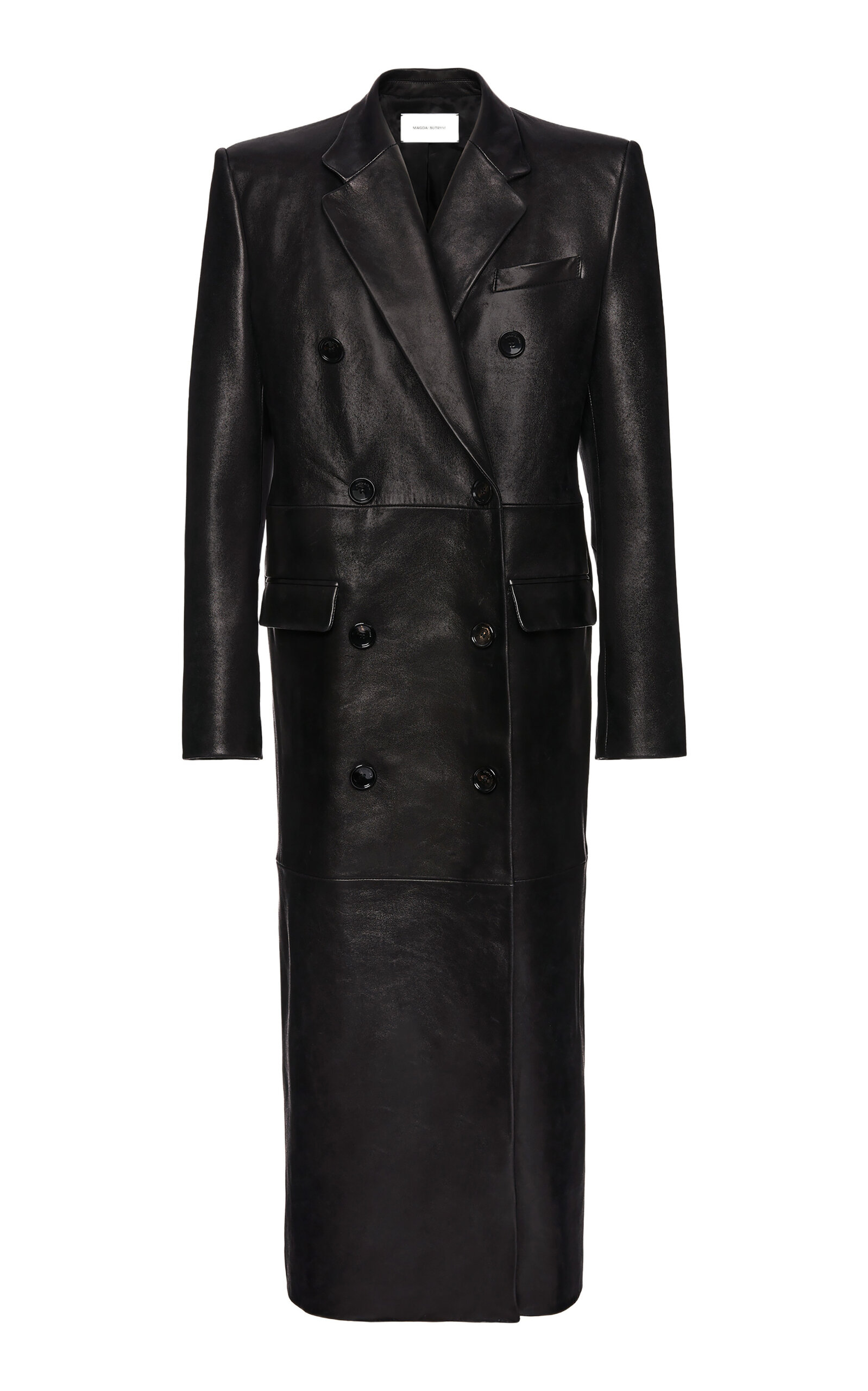 MAGDA BUTRYM DOUBLE-BREASTED LEATHER COAT