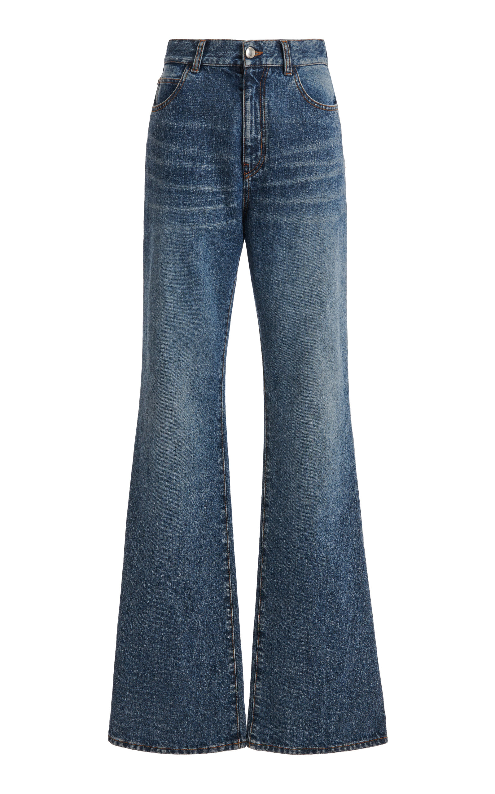 Chloé Mid-rise Cotton-hemp Denim Jeans In Medium Wash
