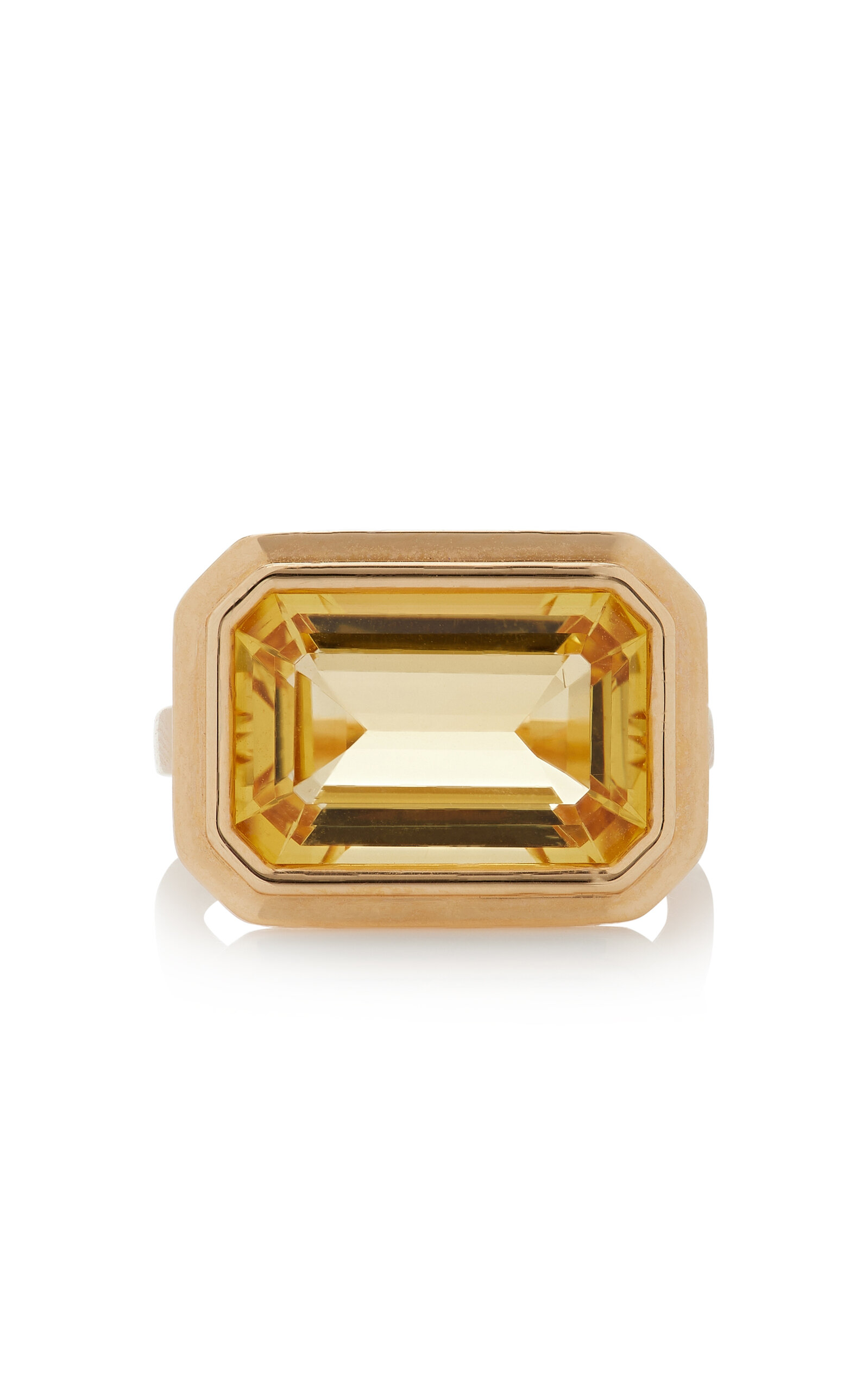18K Yellow Gold Citrine Ring