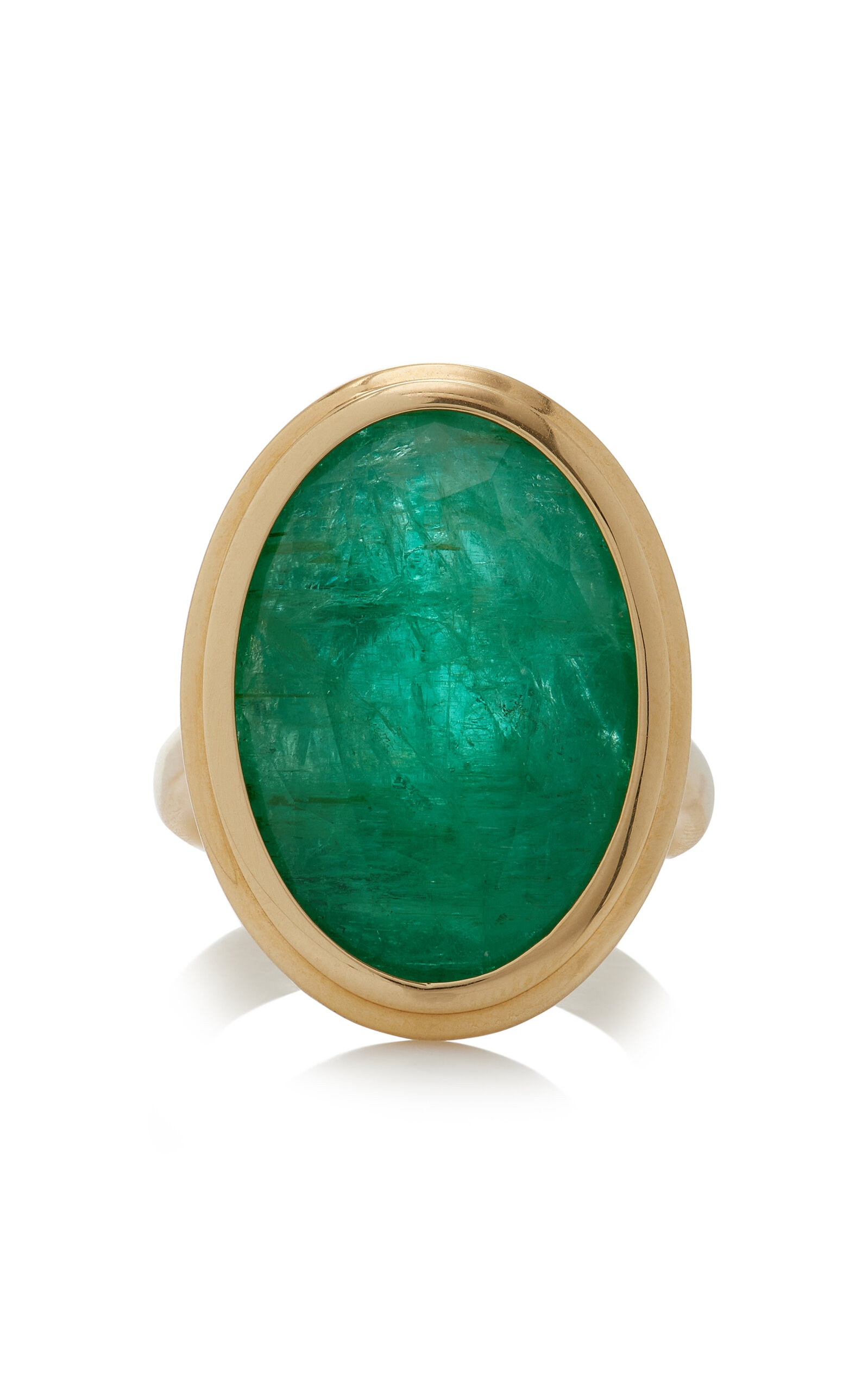 18K Yellow Gold Emerald Ring