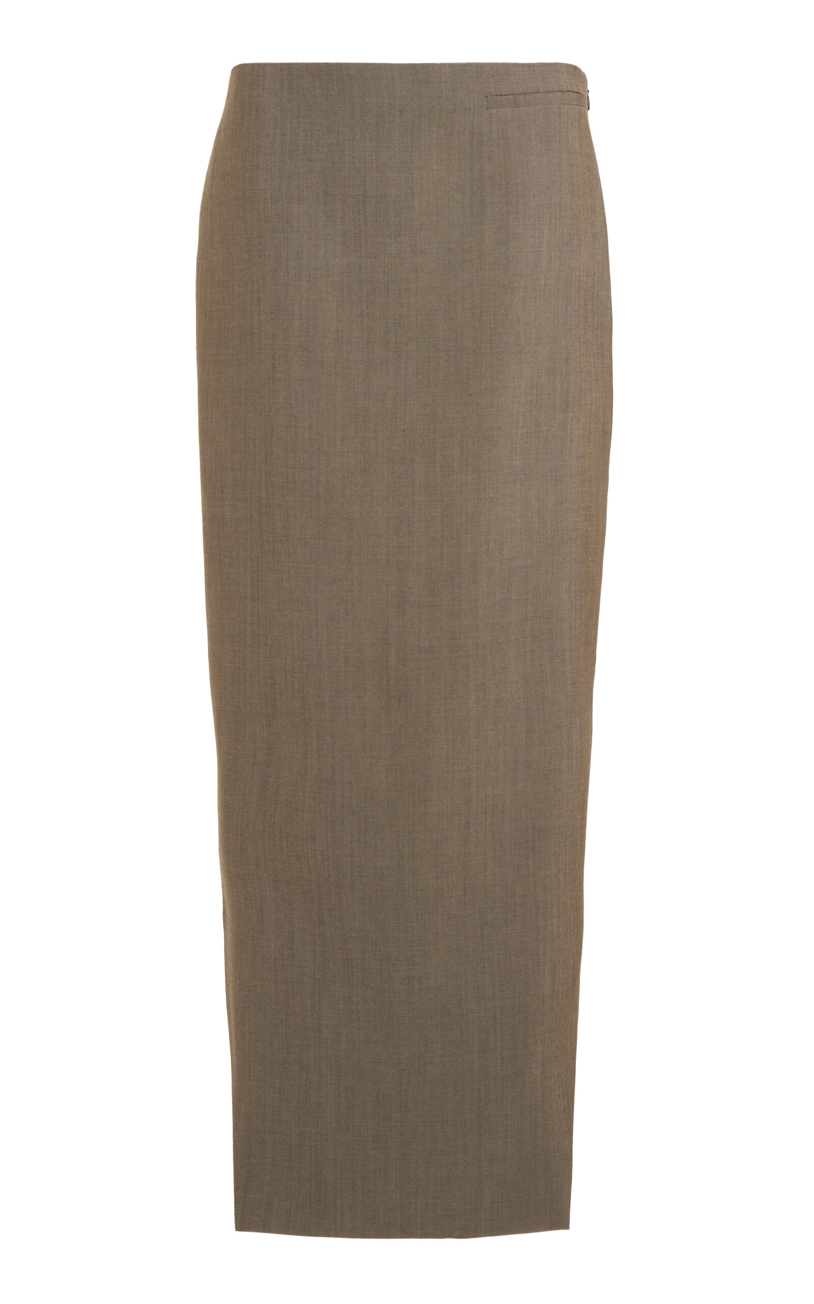Givenchy Wool-Mohair Kick Midi Skirt - Neutral