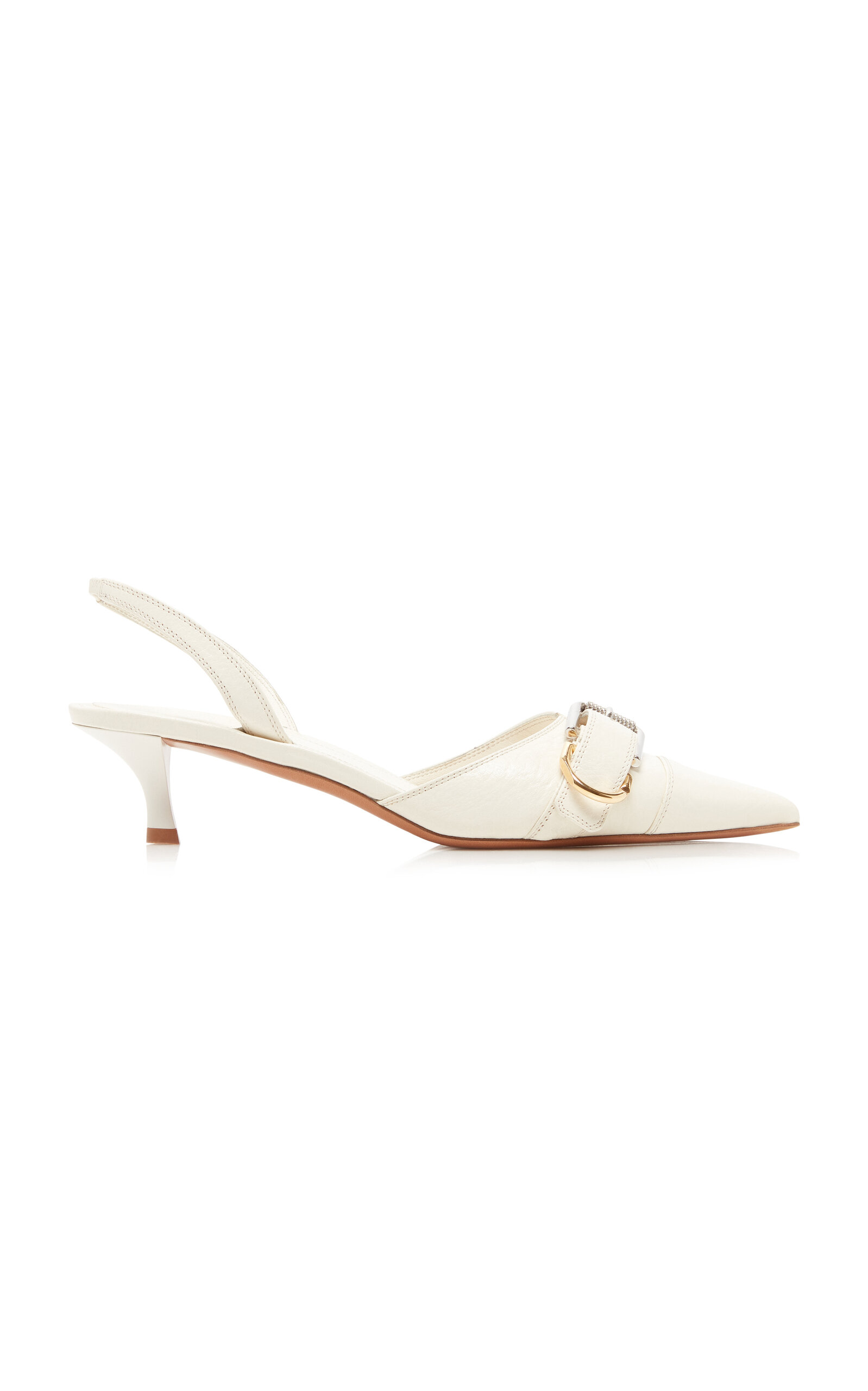 Givenchy Voyou Leather Slingback Pumps - White