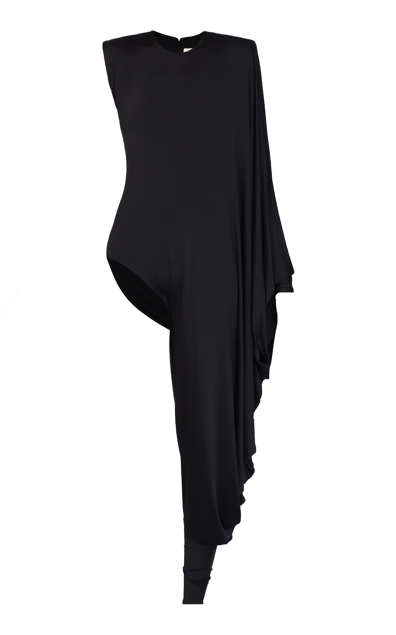 Alexandre Vauthier - Couture Edit Draped Asymmetric Jumpsuit - Black - FR 34 - Only At Moda Operandi
