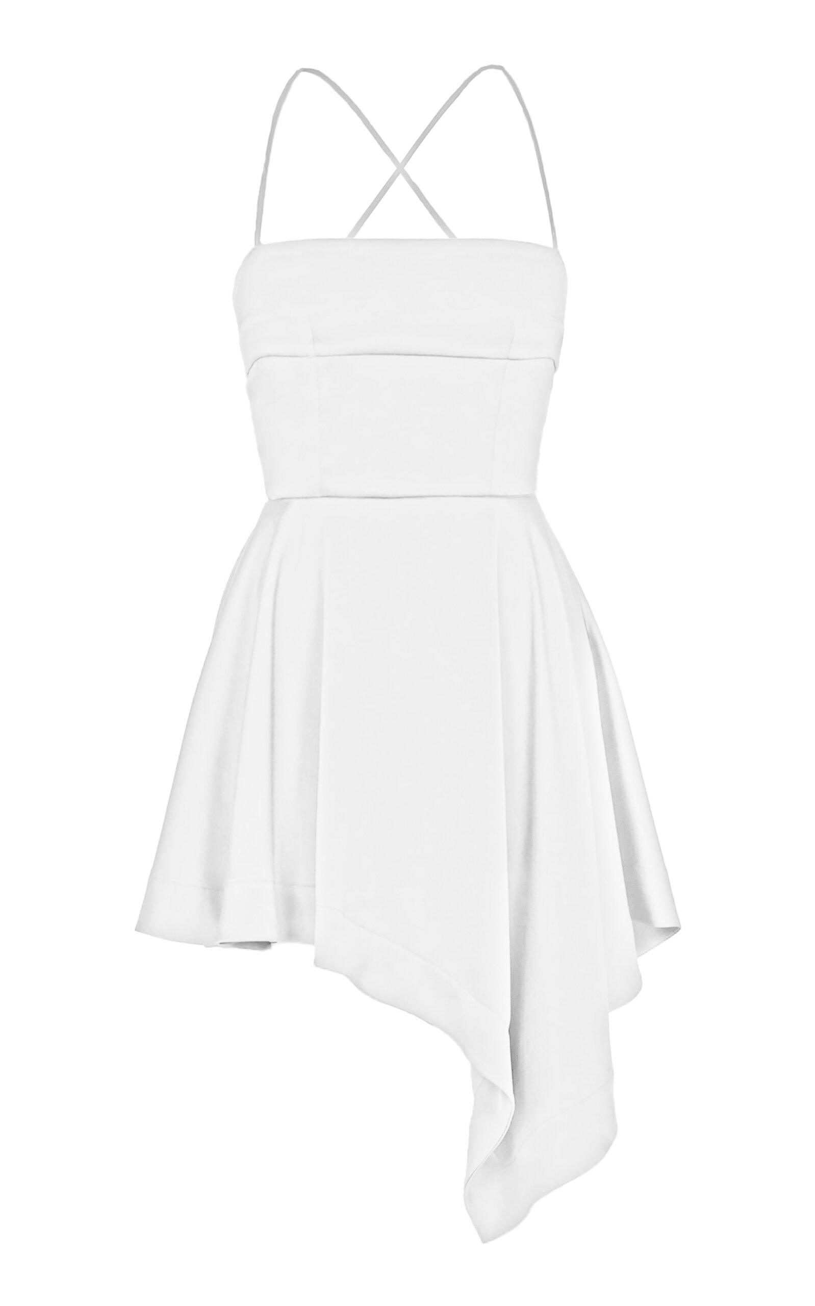 Alexandre Vauthier - Satin Mini Dress - White - FR 34 - Only At Moda Operandi