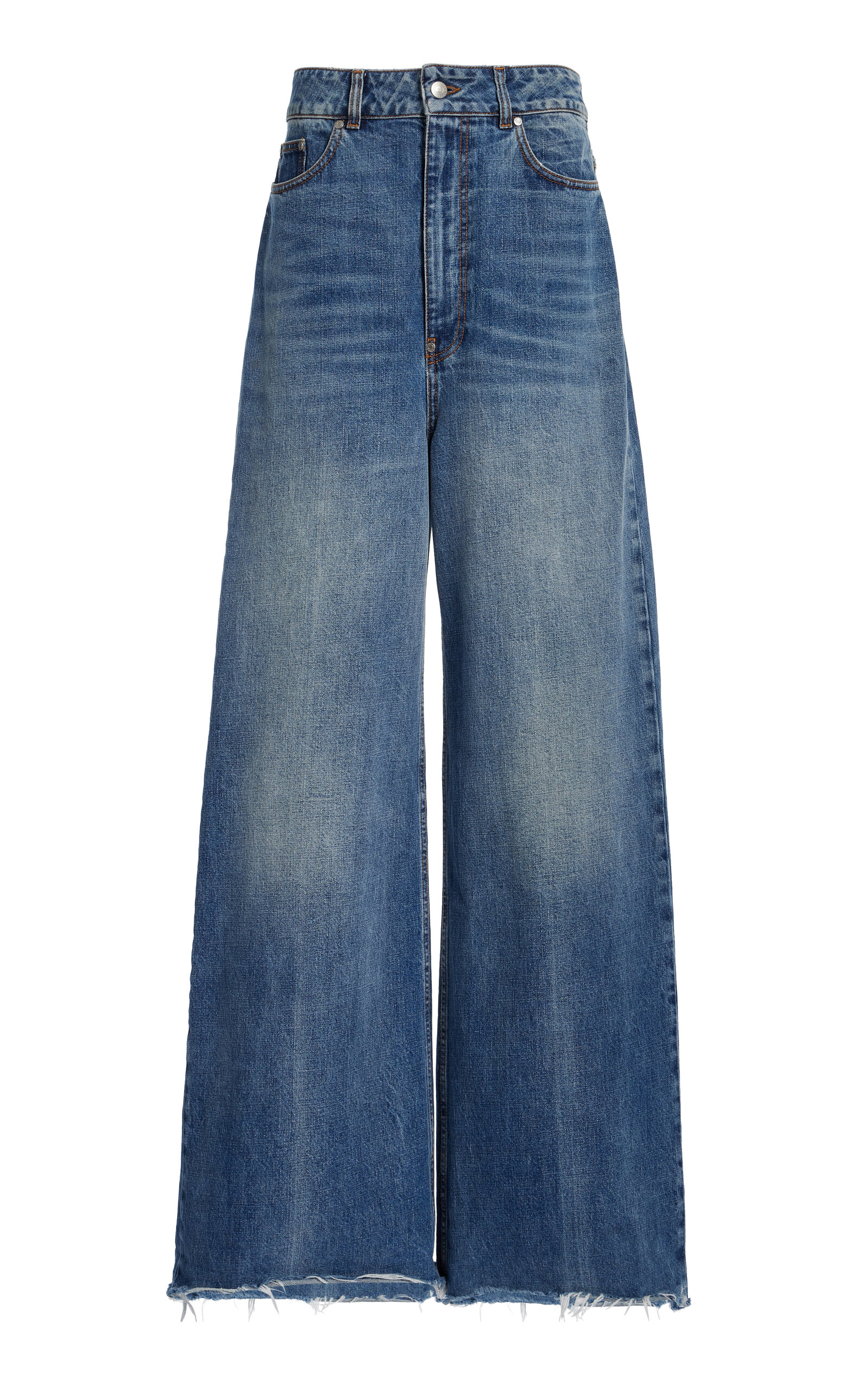 Shop Stella Mccartney Mid Blue Vintage Wide-leg Jeans In Medium Wash