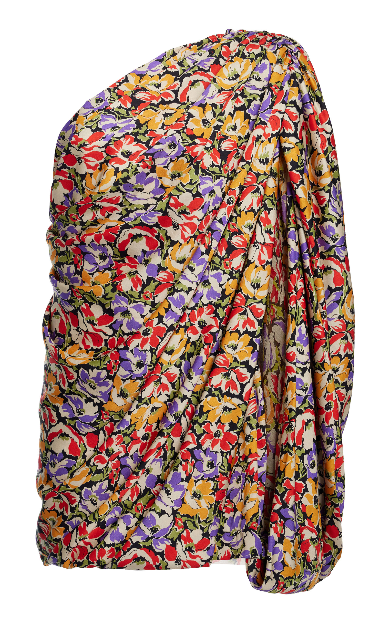 Shop Stella Mccartney Floral Asymmetric Mini Dress