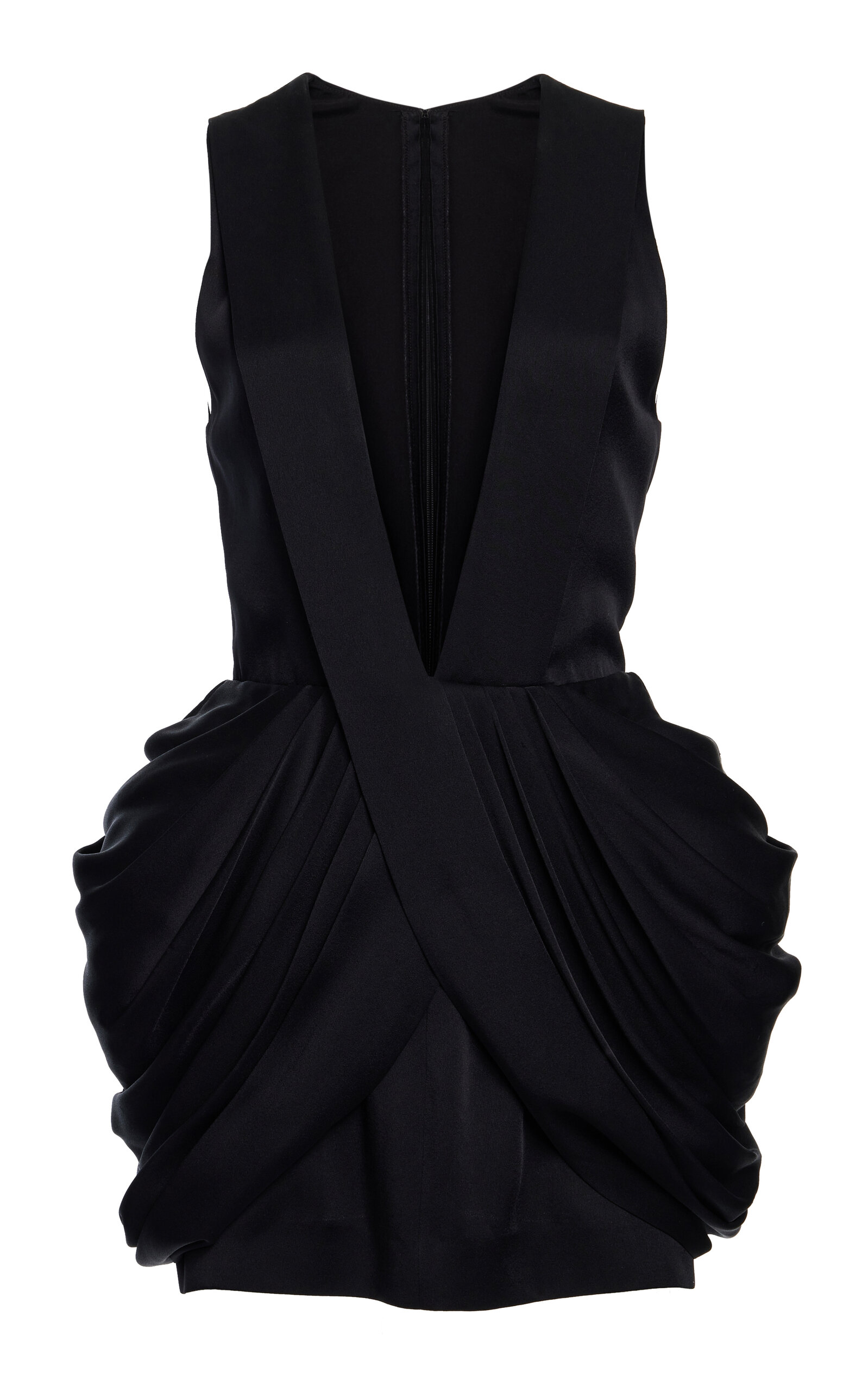 Stella Mccartney Draped Mini Dress In Black