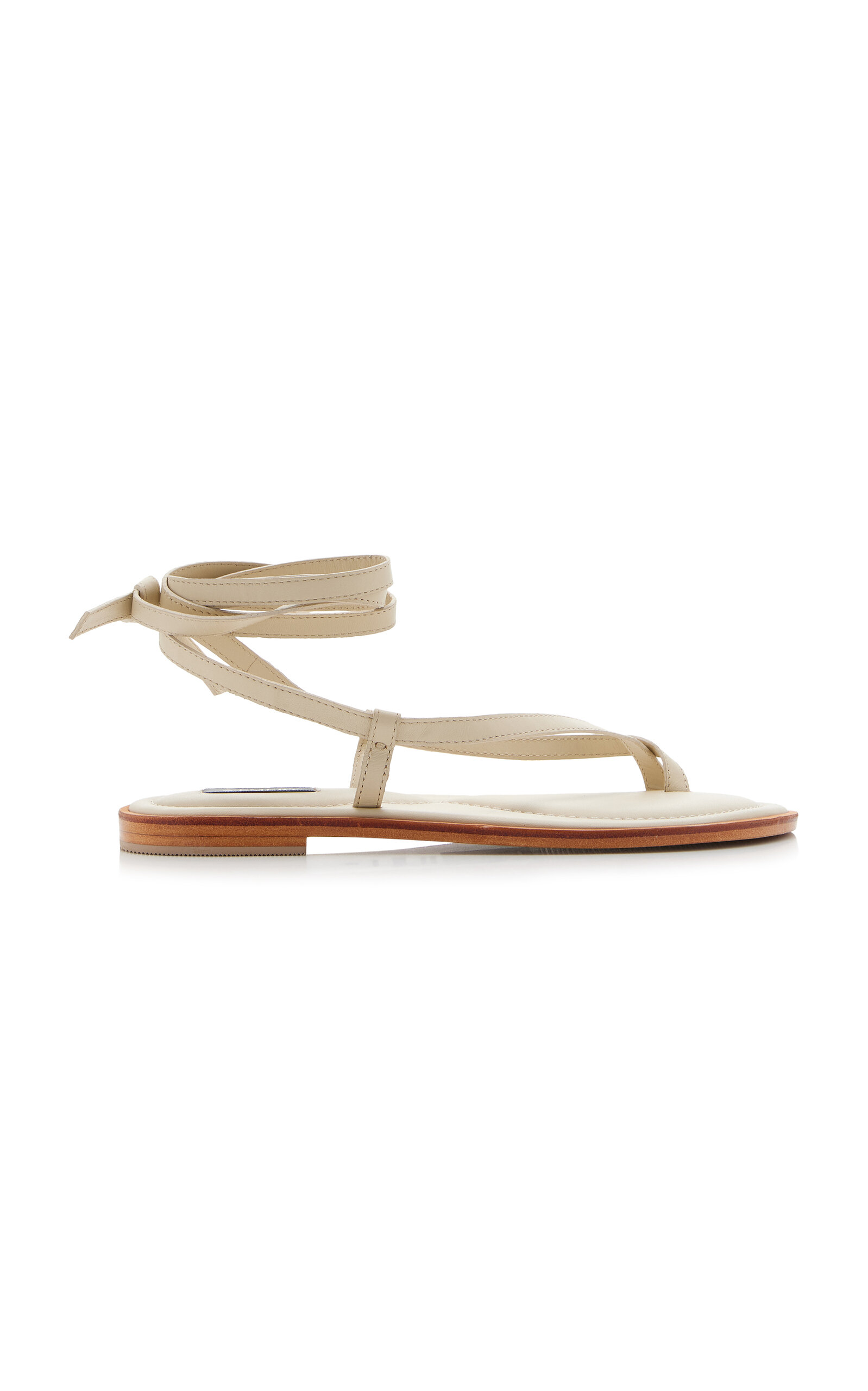 Shop A.emery Elliot Leather Wrap Sandals In White