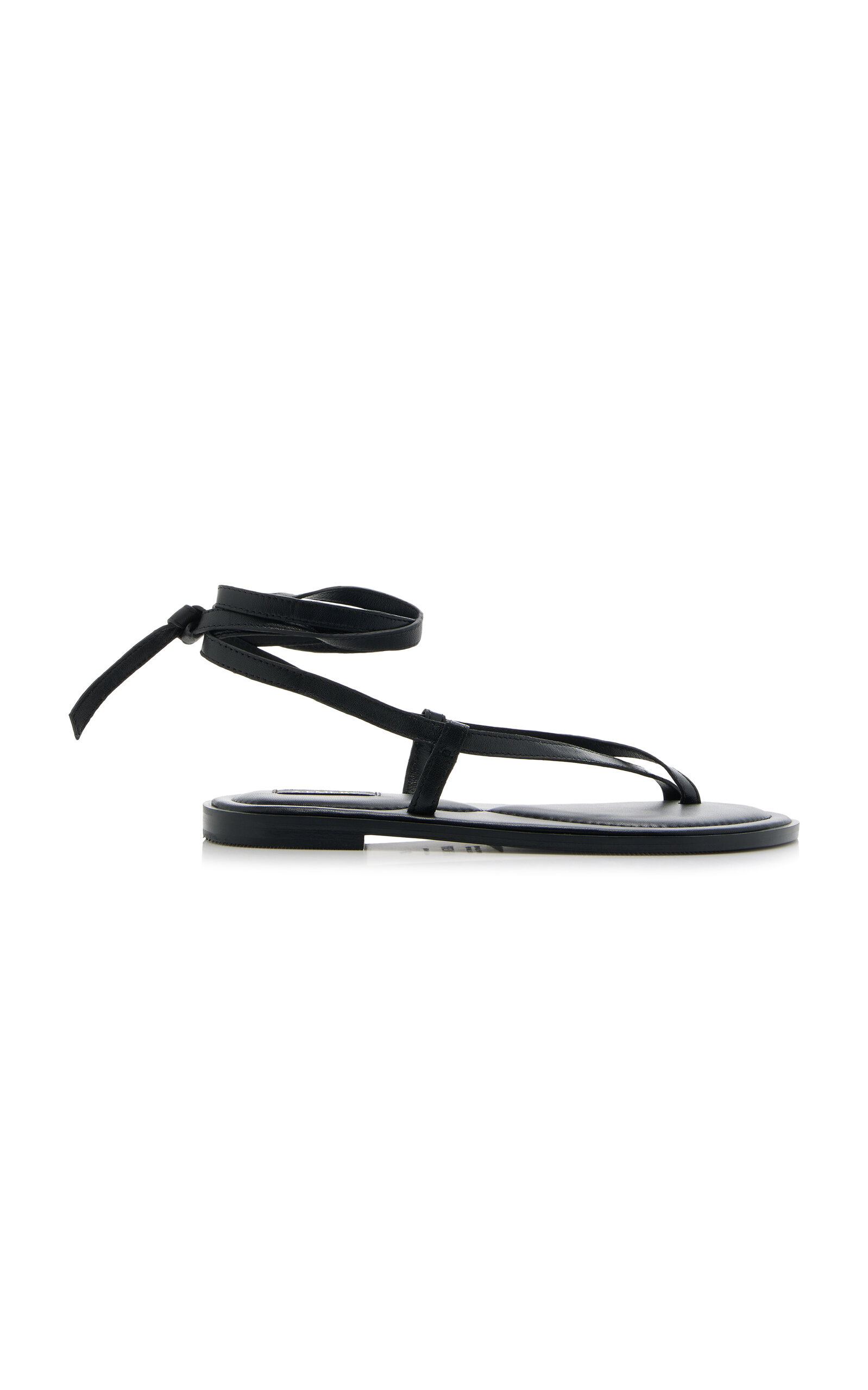 Shop A.emery Elliot Leather Wrap Sandals In Black