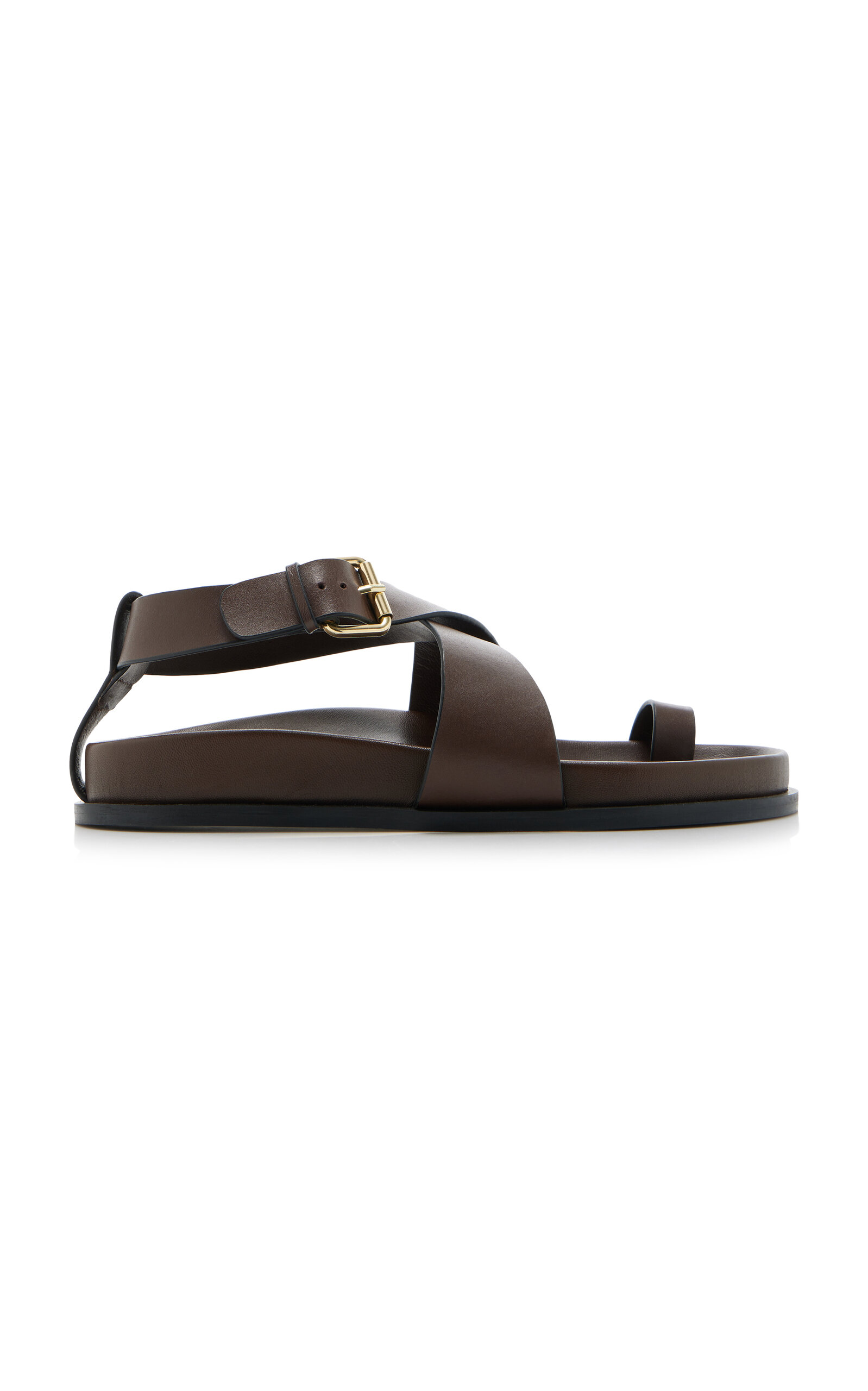 Shop A.emery Dula Criss-cross Leather Sandals In Brown