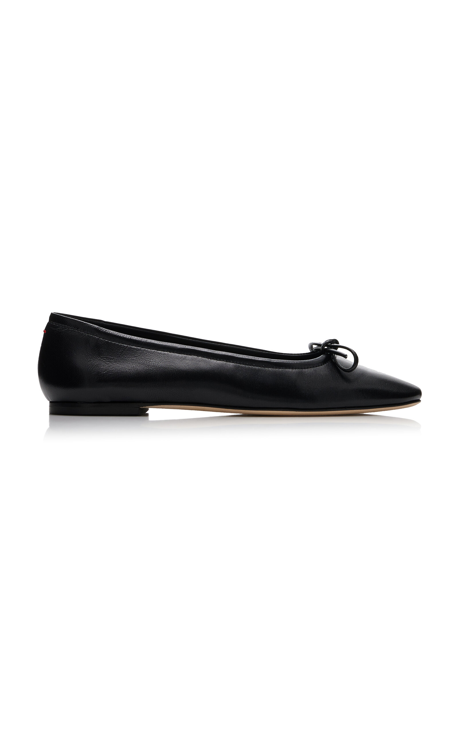 Aeyde Delfina Leather Flats In Black