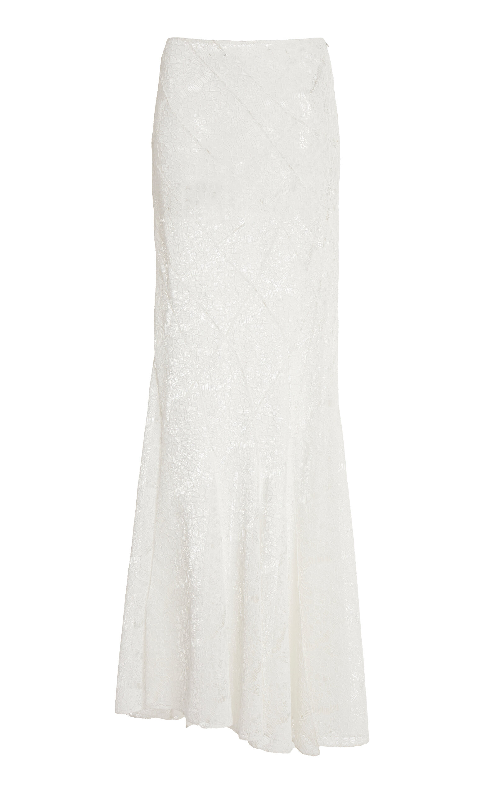 A.w.a.k.e. Lace Twisted Maxi Skirt In White
