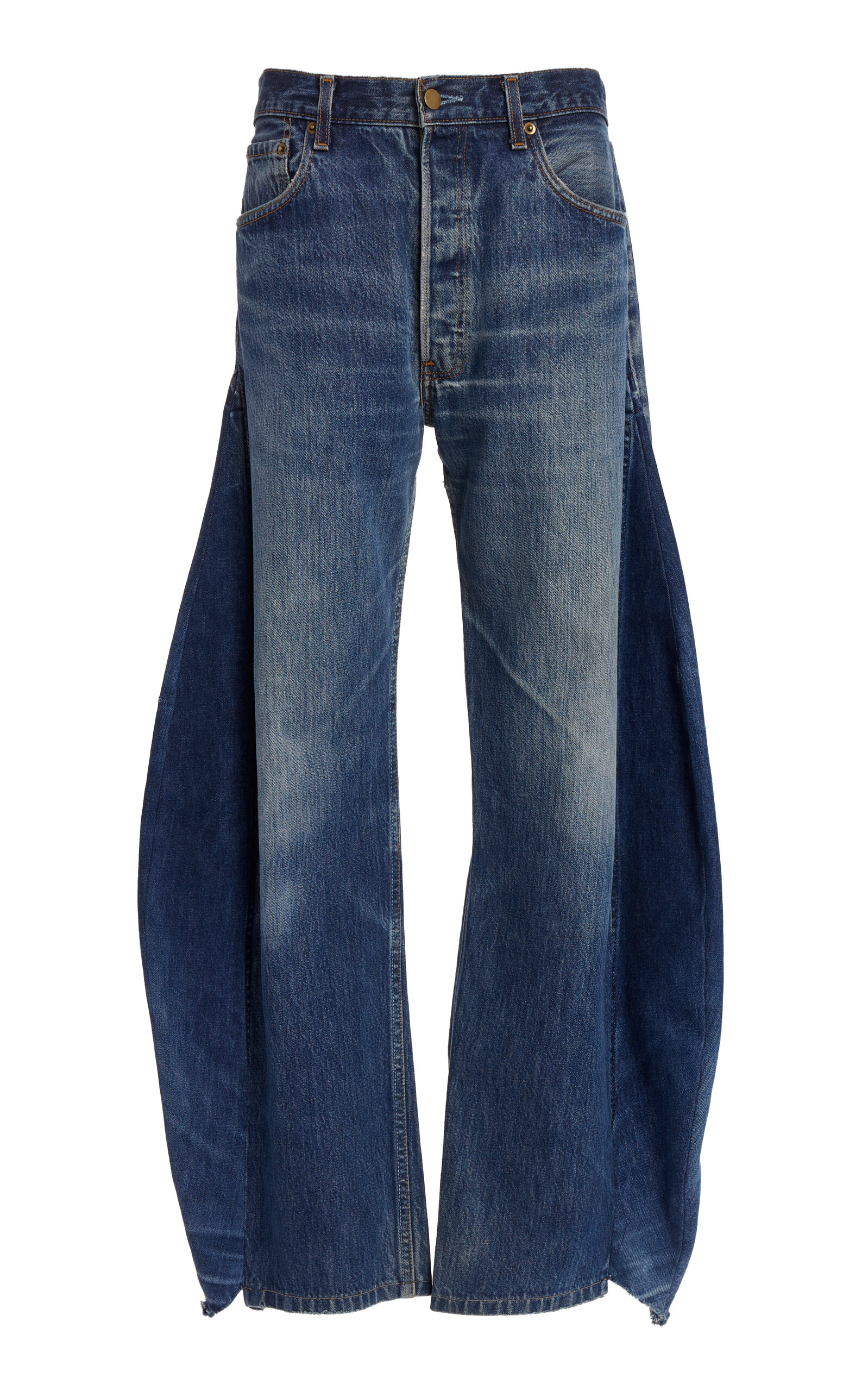 Upcycled Rigid High-Rise Balloon Jeans