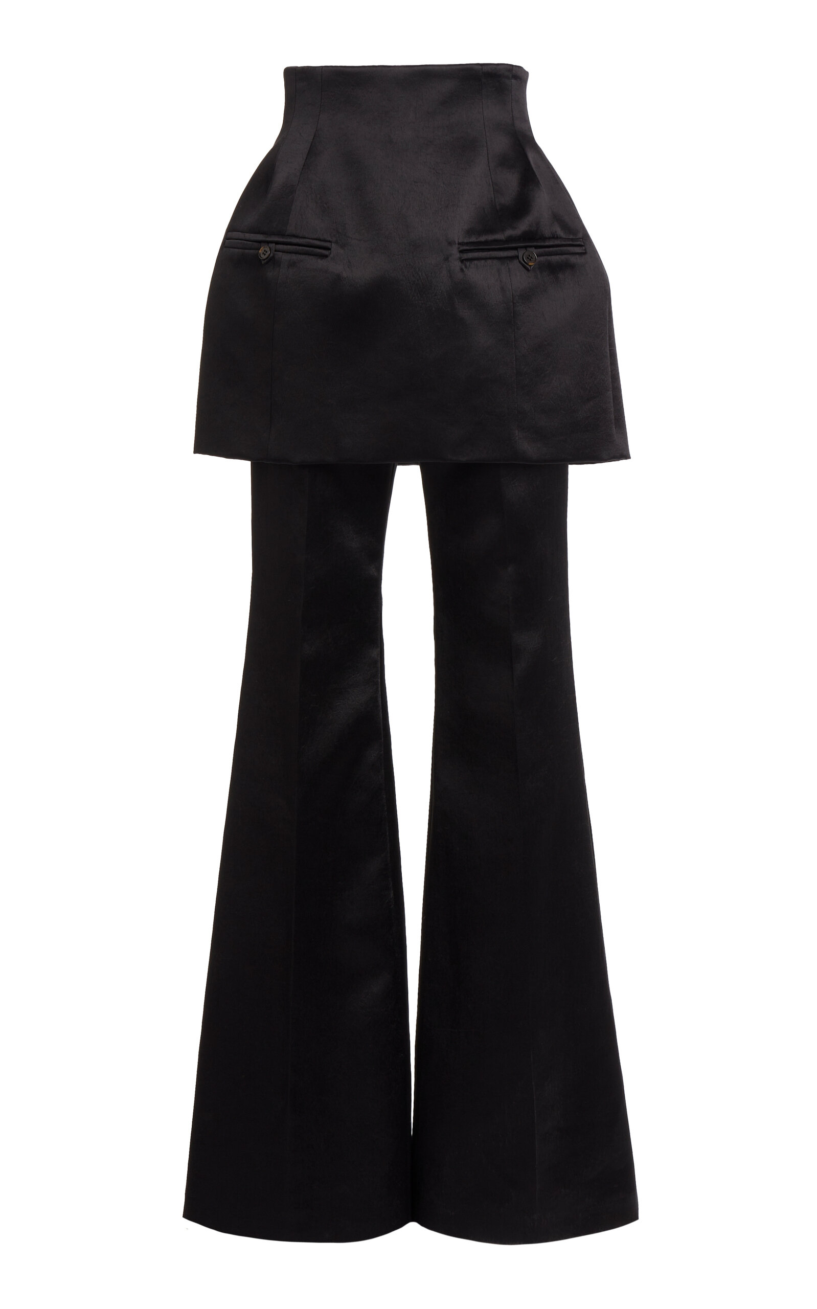 A.w.a.k.e. Ultra Flared Pants With Basque In Black
