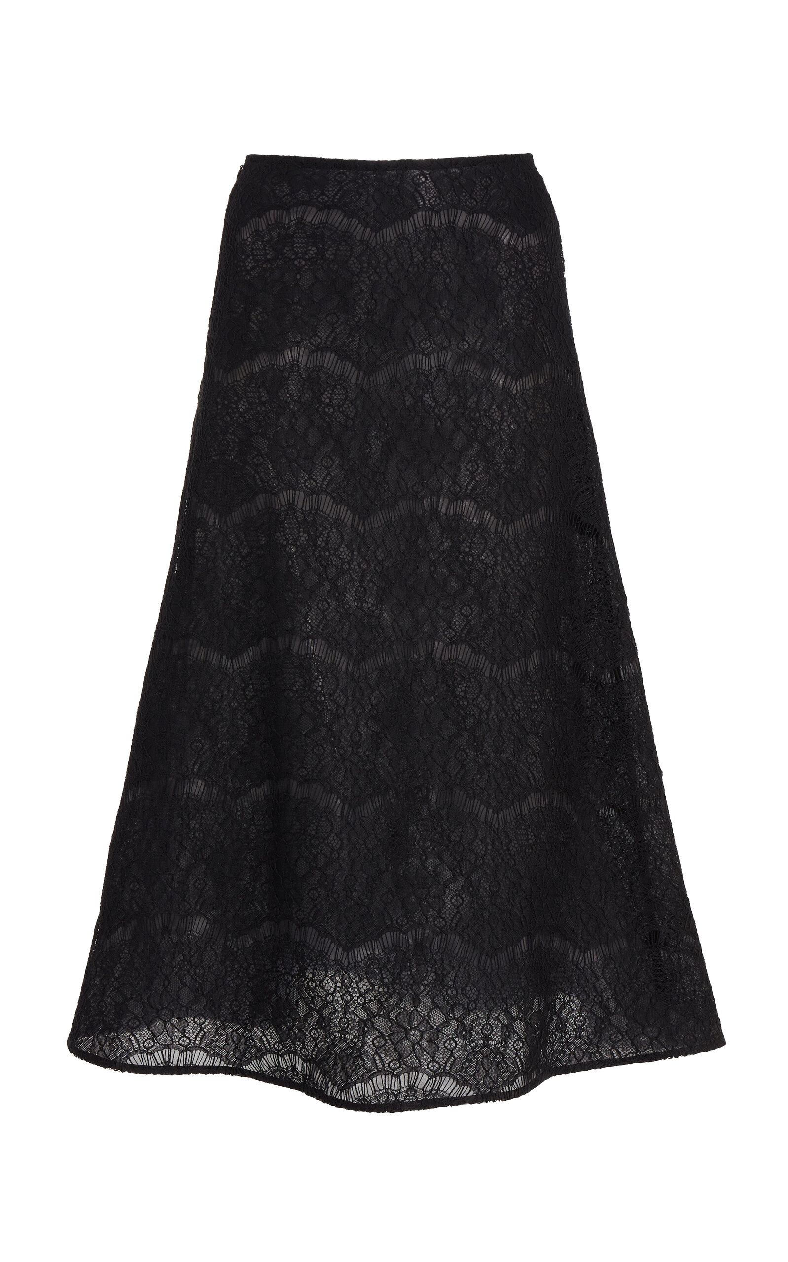 A.w.a.k.e. Lace Midi Skirt In Black