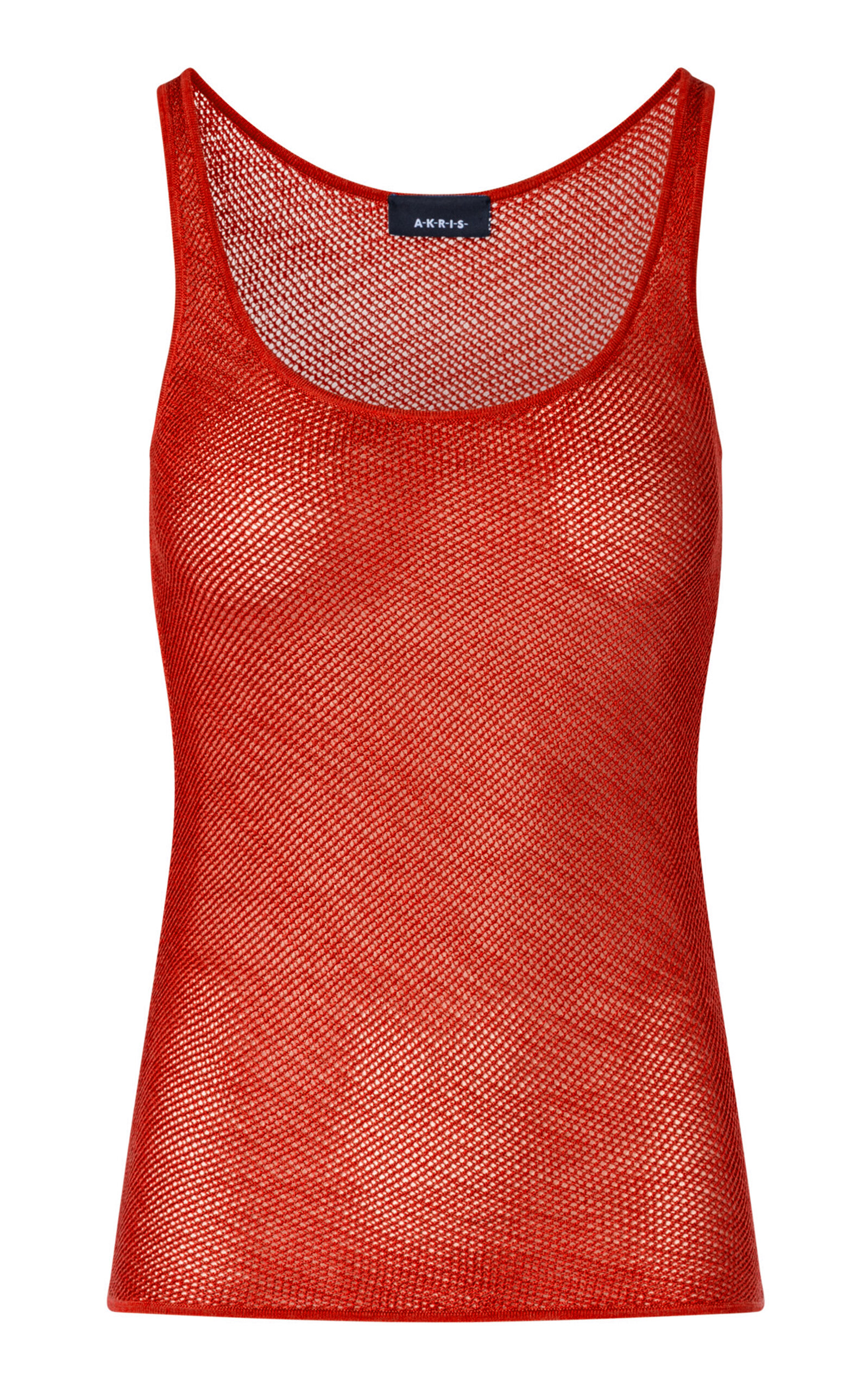 Akris Knit Silk Tank Top In Red