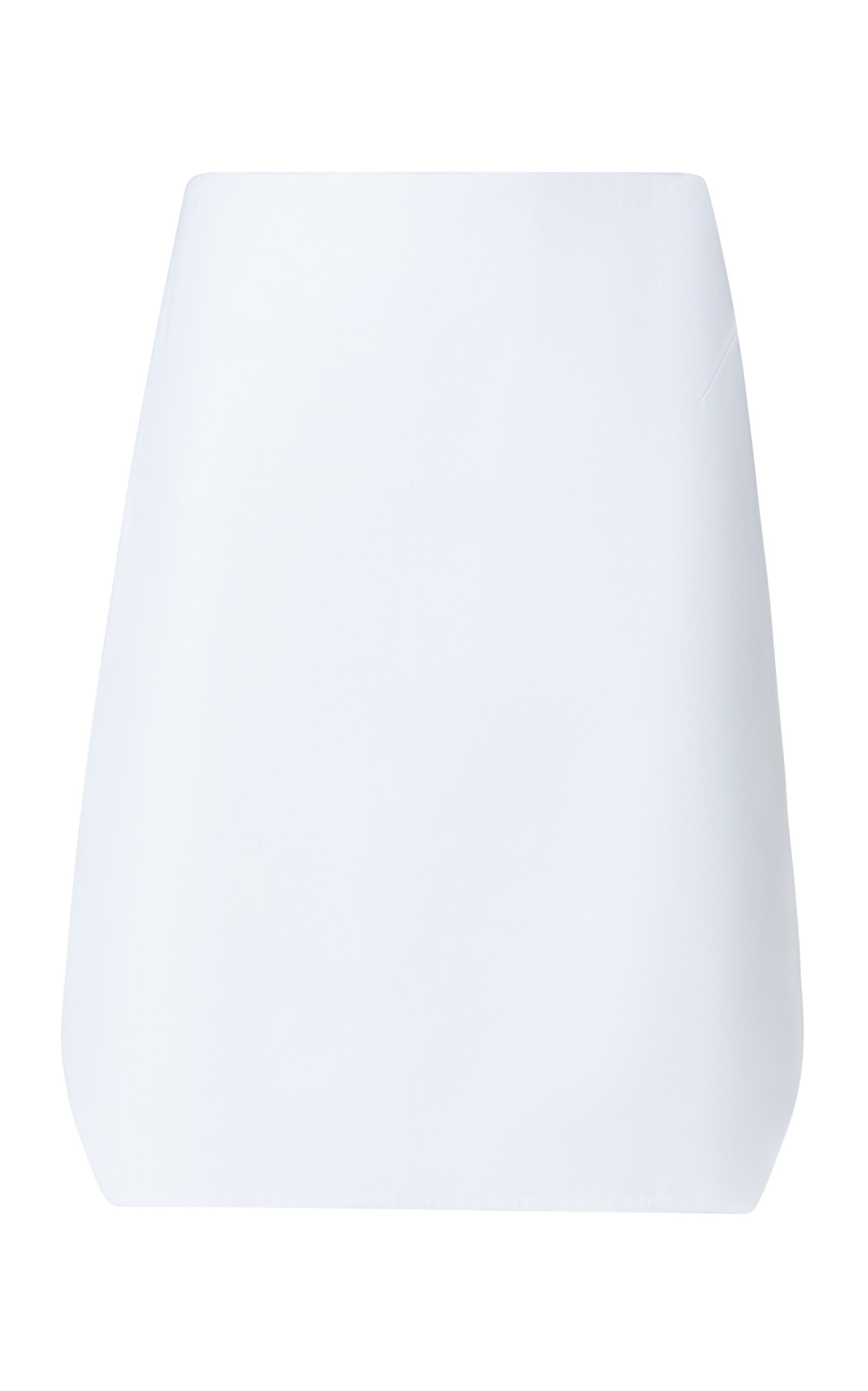 Akris Tailored Cotton Mini Skirt In Ivory