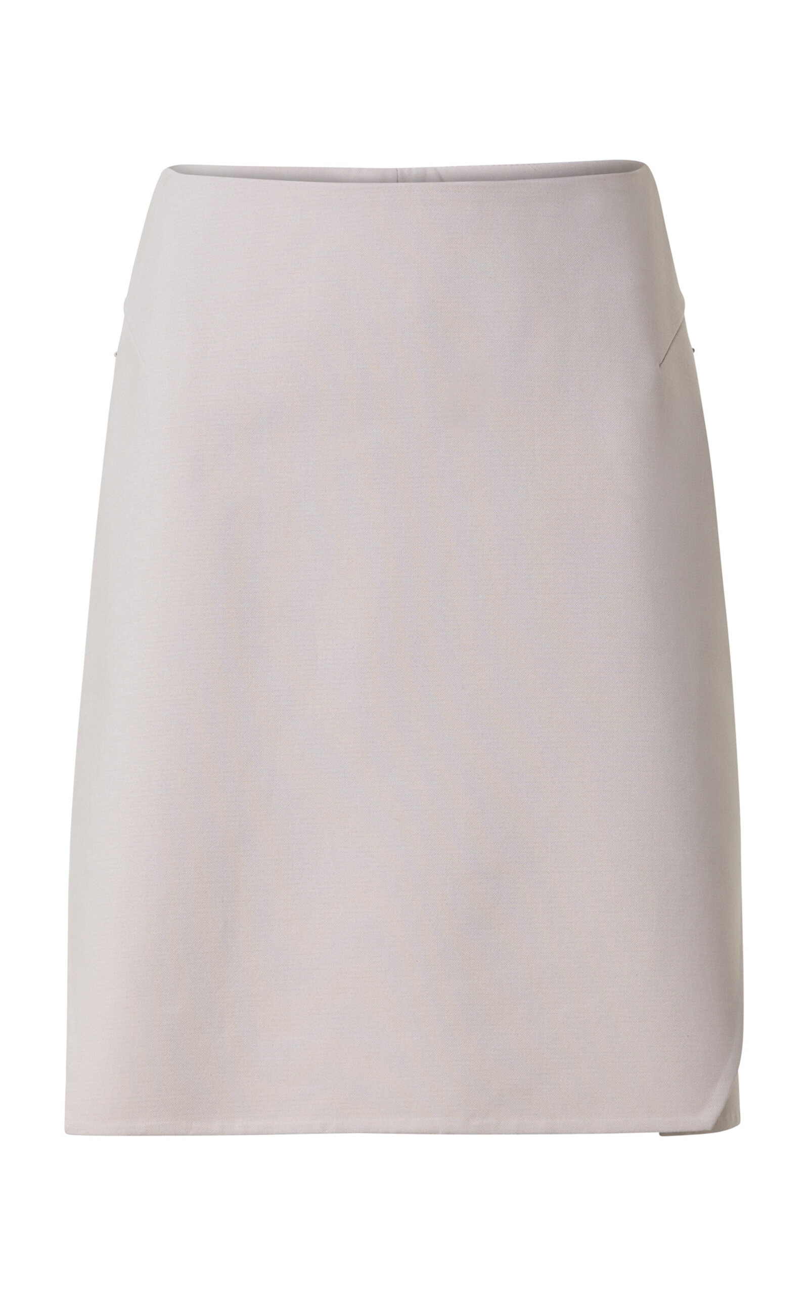 Akris Tailored Cotton Mini Skirt In Neutral