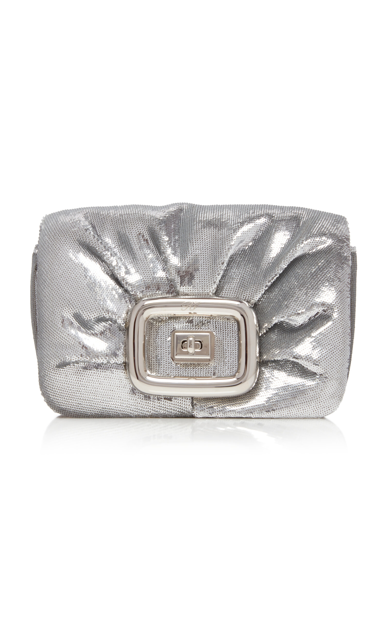 Roger Vivier Viv Choc Sequined Leather Mini Bag