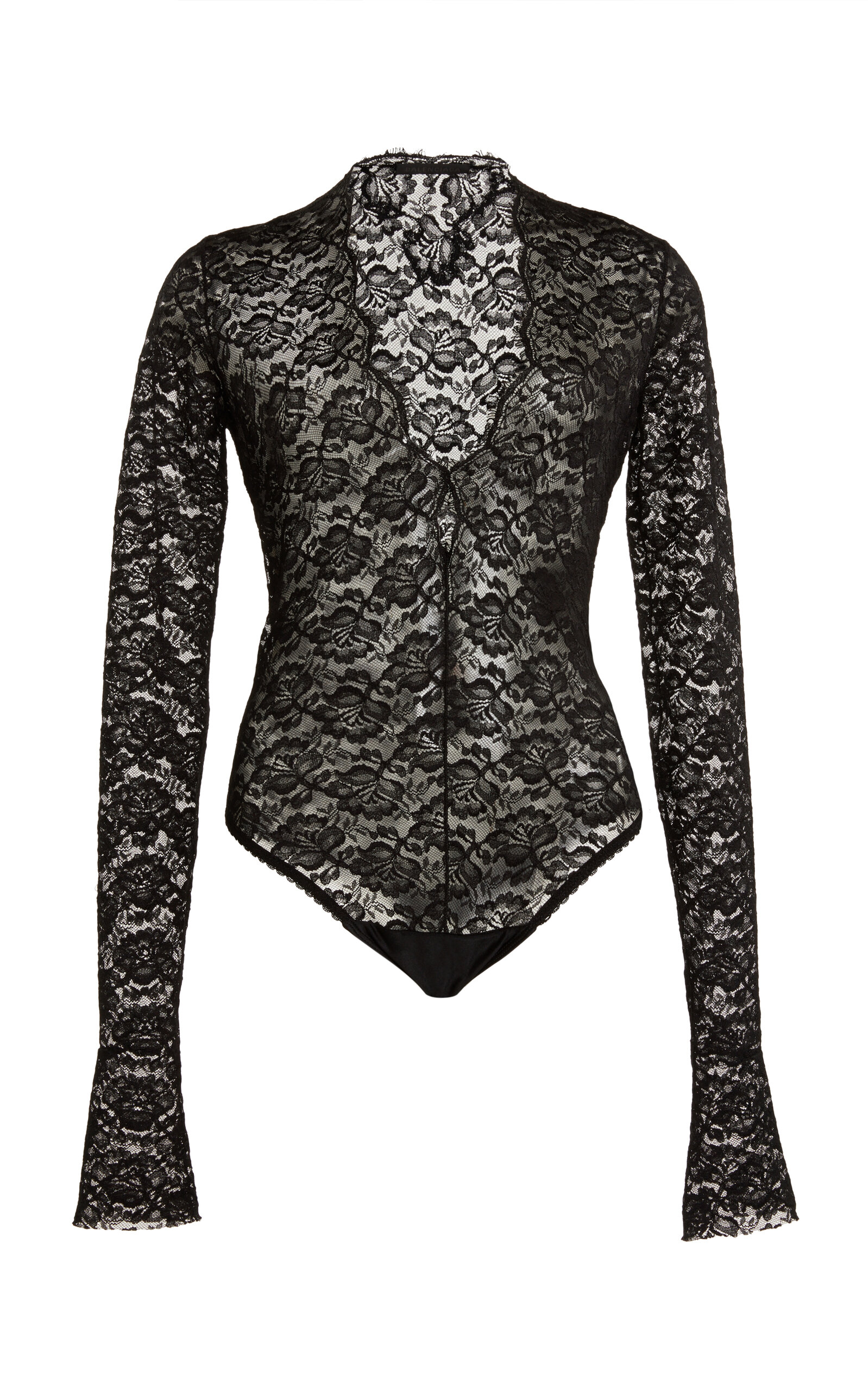 Balenciaga Lace Bodysuit In Black