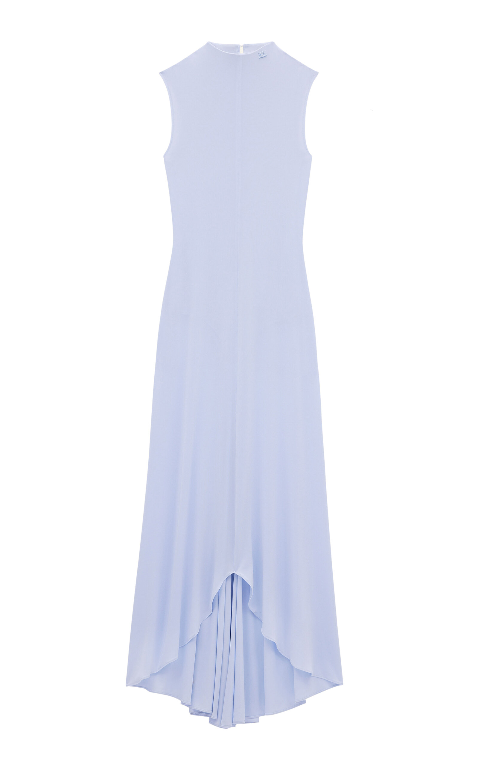 Courrèges Sleeveless Crepe Jersey Maxi Dress In Purple