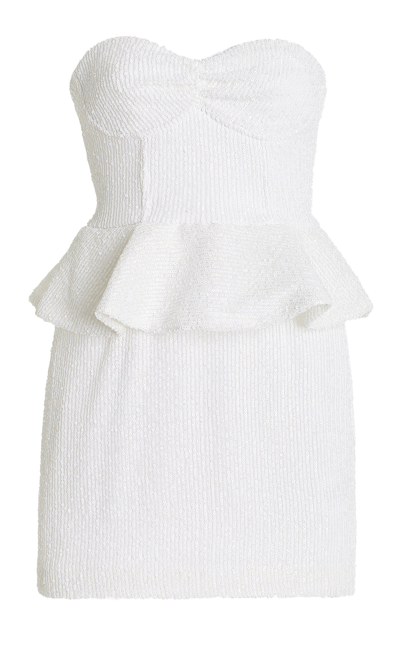 Shop Rotate Birger Christensen Peplum Sequin Mini Dress In White