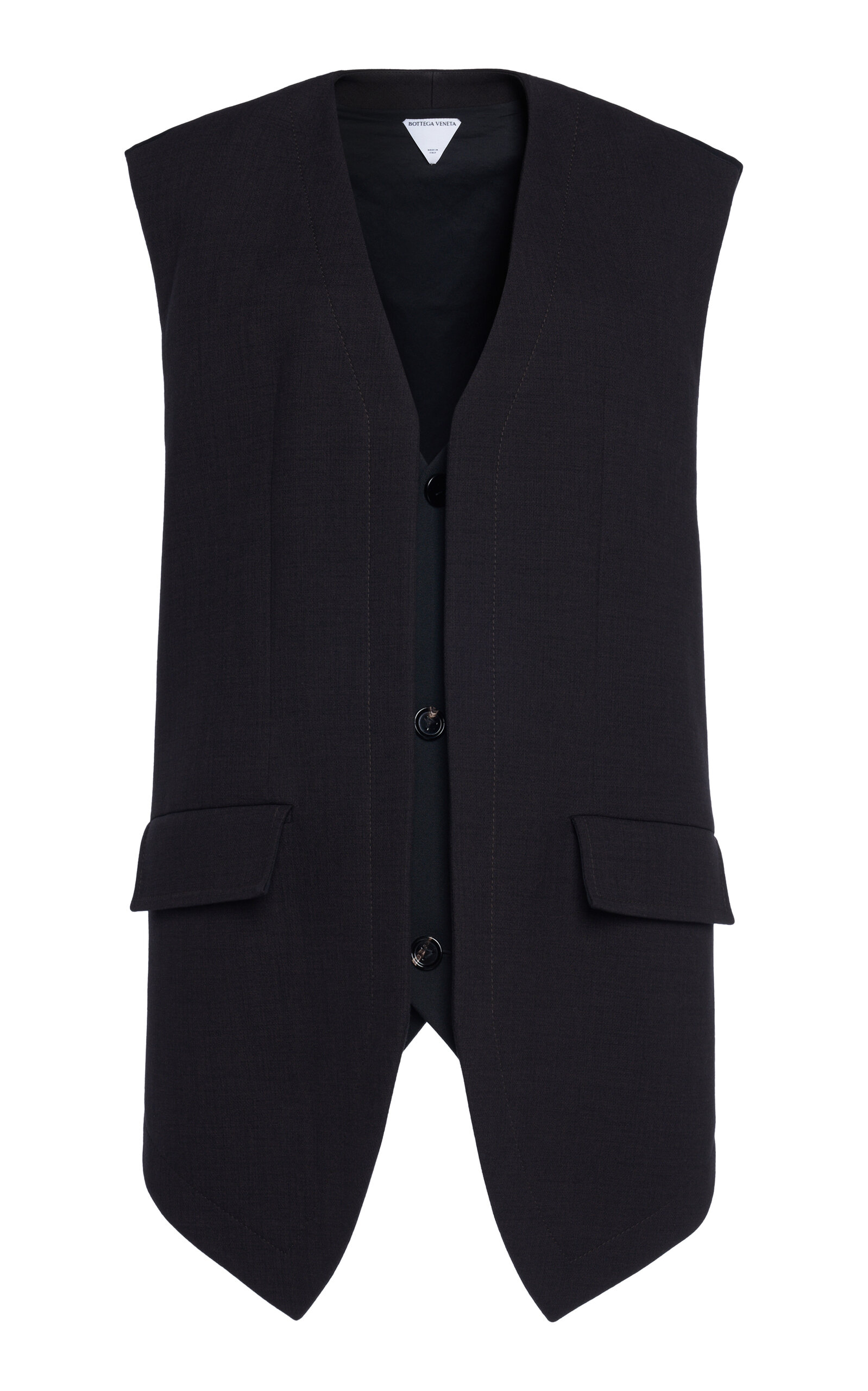 Oversized Cotton-Blend Melange Vest