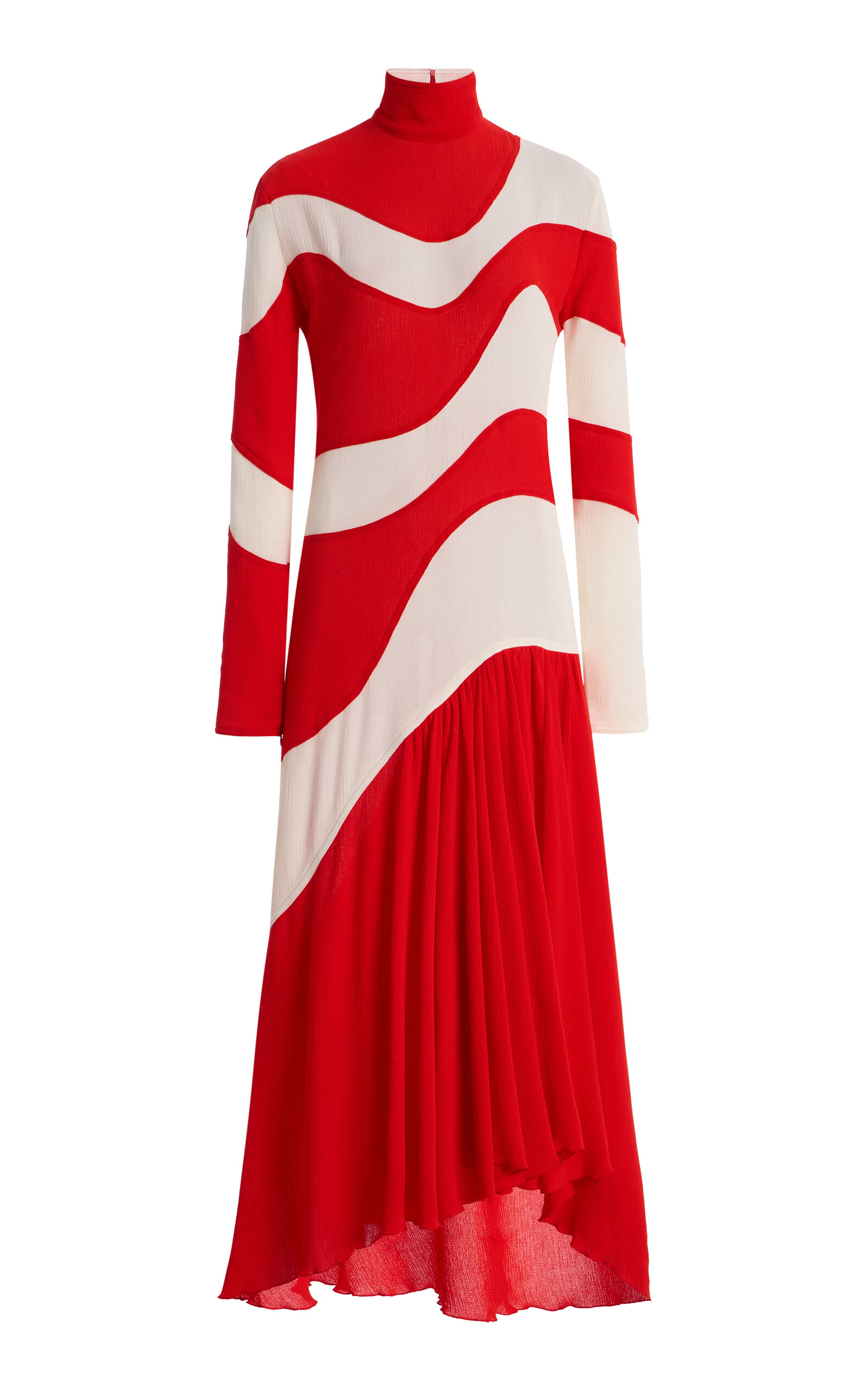 Bottega Veneta Cotton-Silk Crepe Midi Dress
