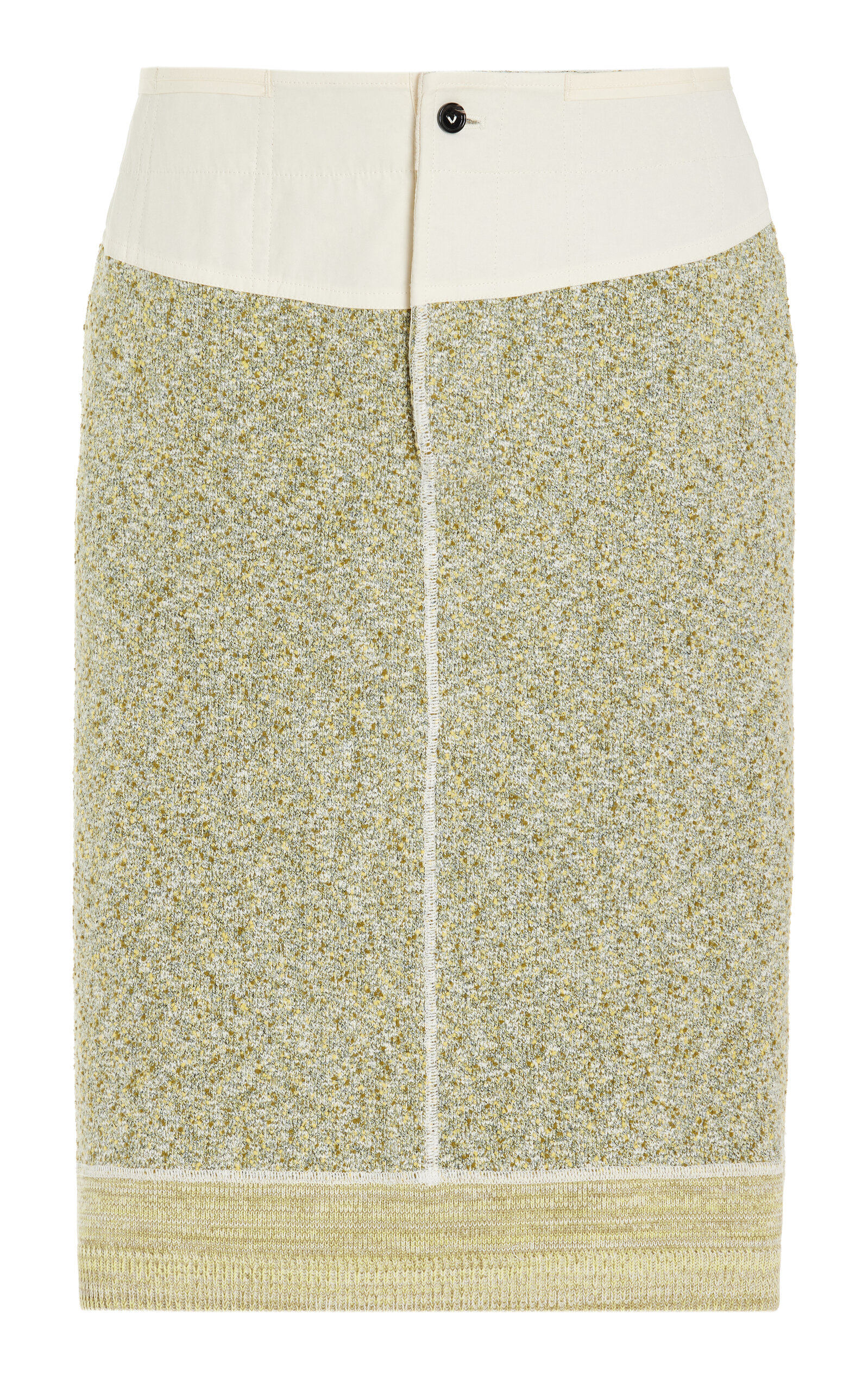 Knit Cotton-Blend Midi Skirt