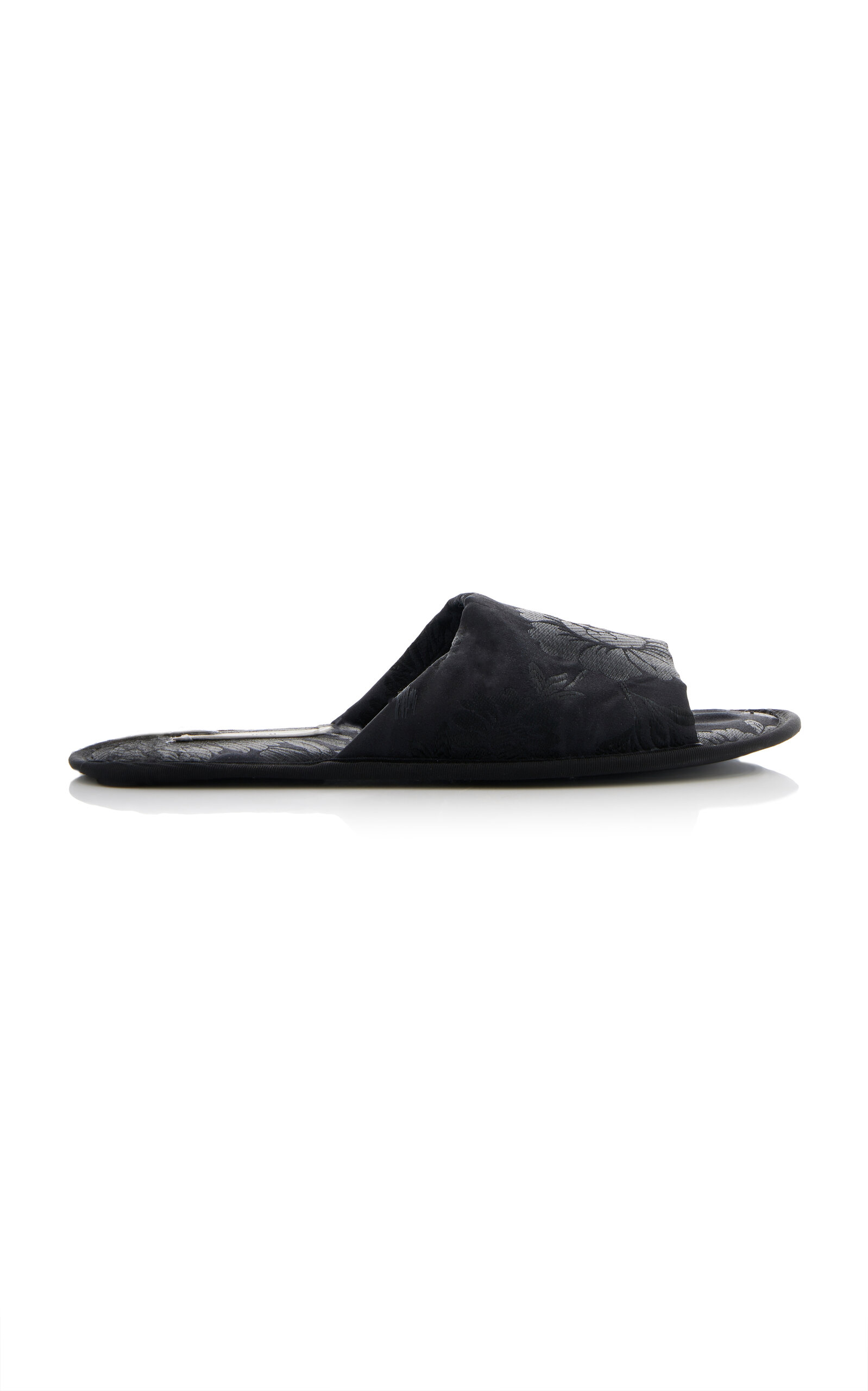 The Row Frances Silk Jacquard Slippers - Black - IT 40.5 - Women's Shoes