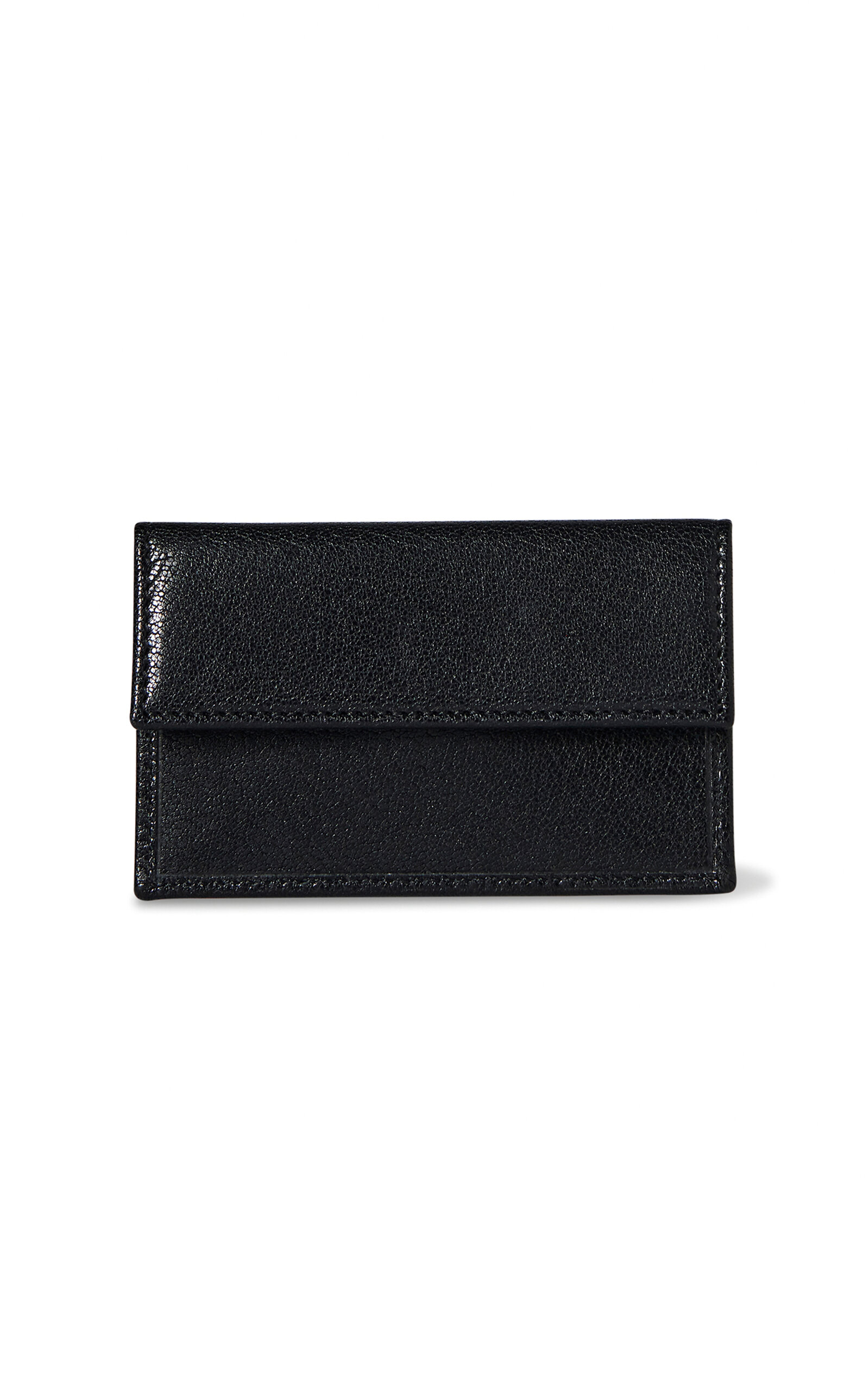 The Row Two Leather Card Case In Black