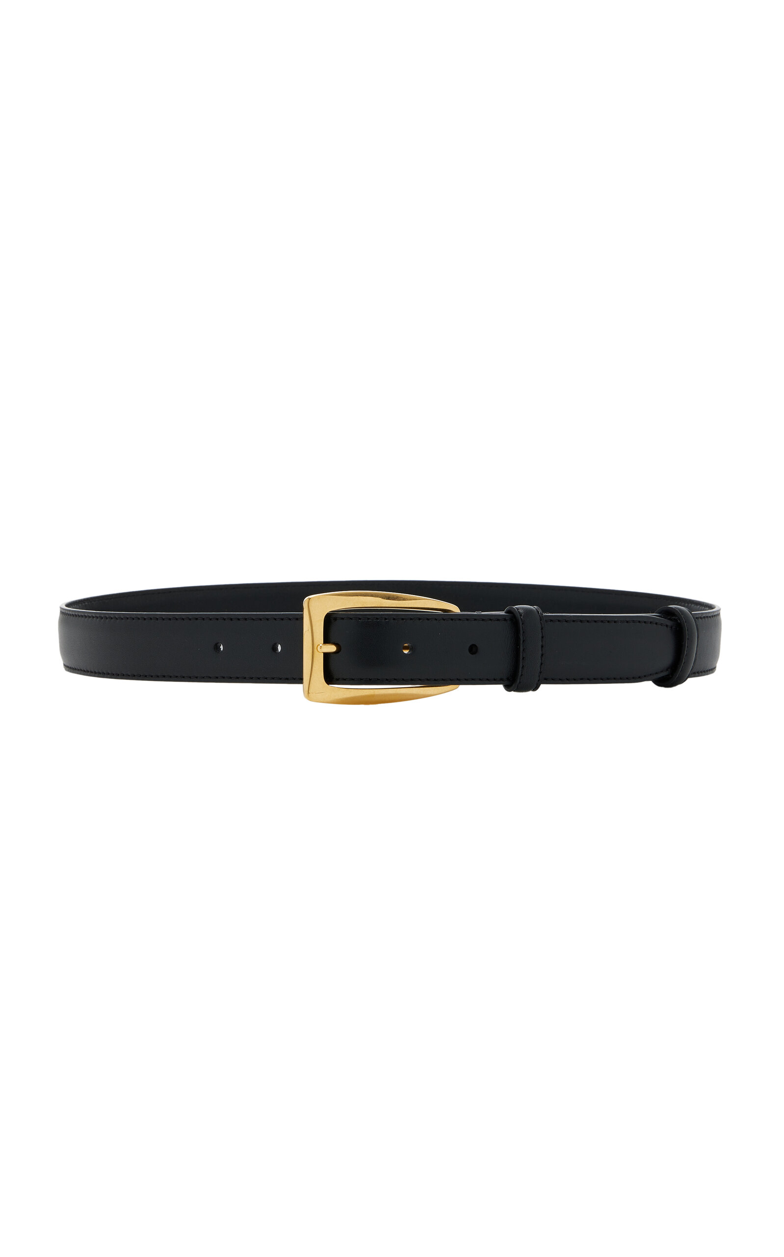 The Row Arco Leather Belt In Black