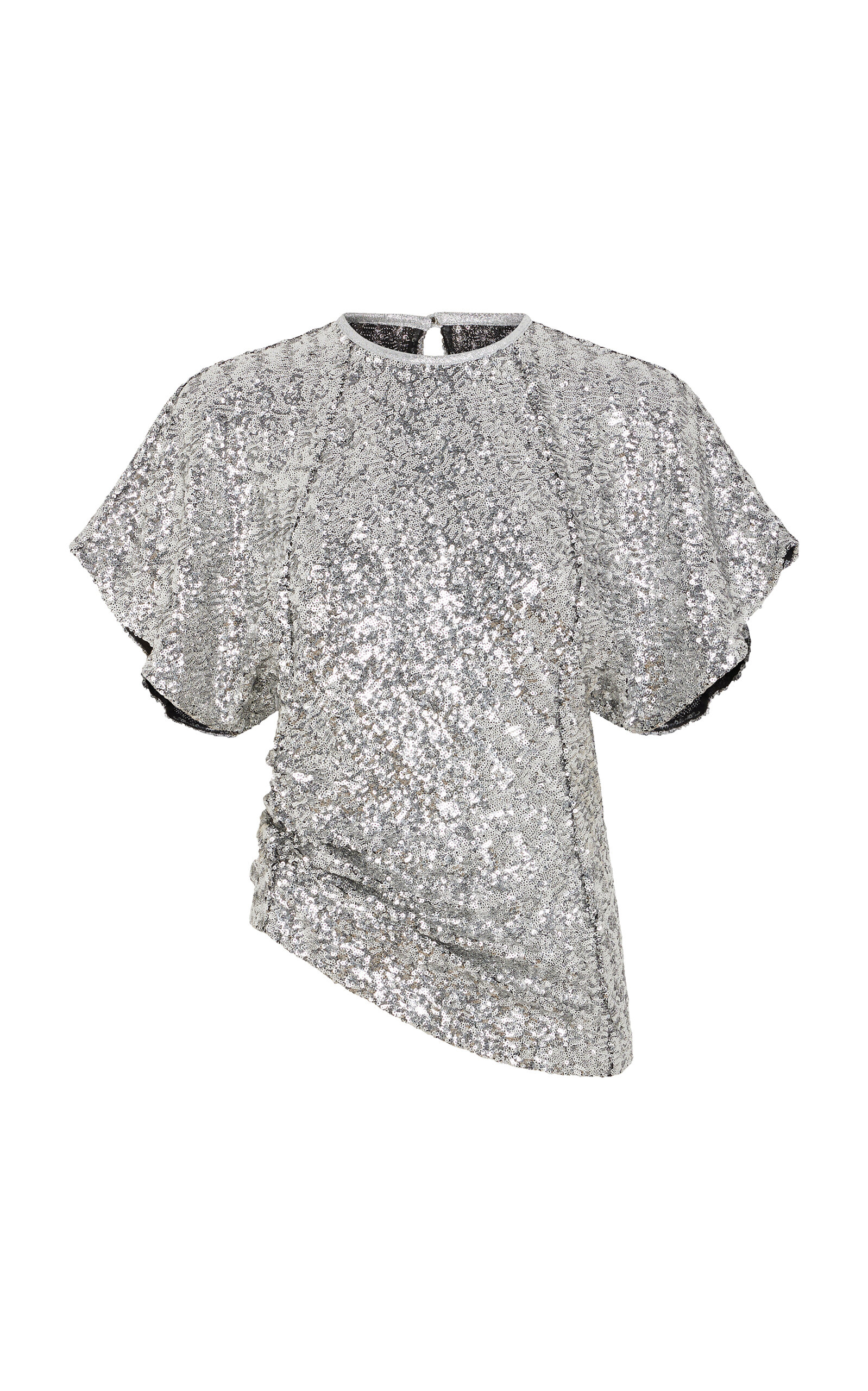 Rabanne Metallic Asymmetric Top - Silver